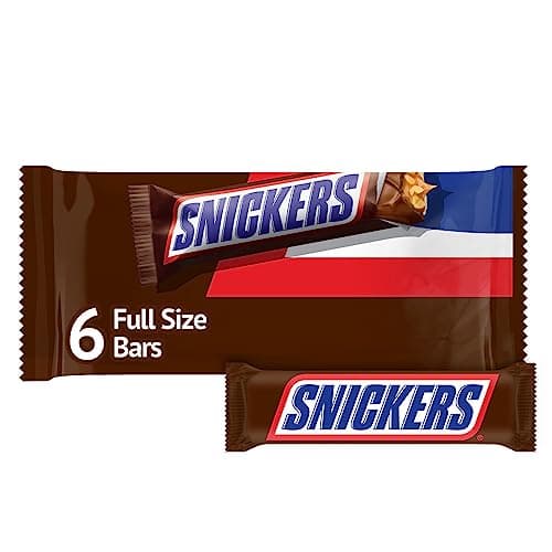 SNICKERS Full Size Chocolate Candy Bars, 11.16oz bag, 6 Bars per bag image 1