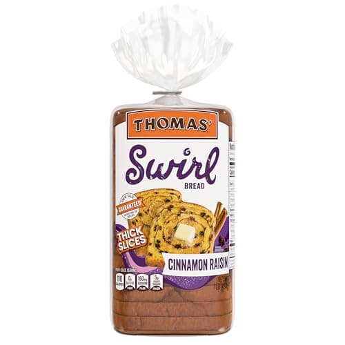 Thomas’ Cinnamon Raisin Swirl Bread, 16 Oz Cinnamon Raisin Bread Loaf