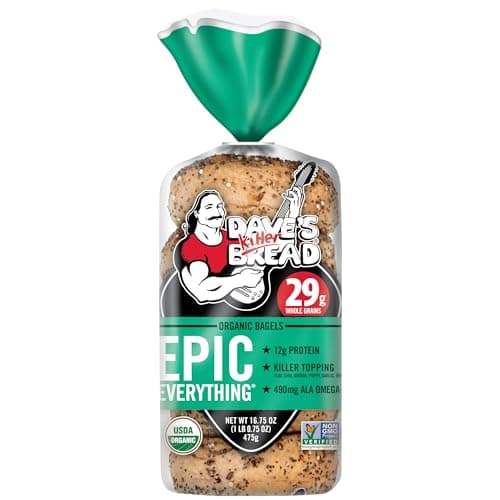 Dave's Killer Bread Epic Everything Bagels, Organic Bagels, 26g Whole Grains per Bagel, 5 Count image 1