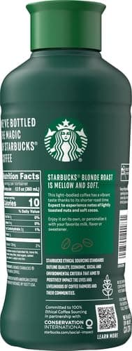 Starbucks Blonde Roast Iced Coffee, Black Unsweetened, 48 Fl Oz Bottle thumbnail 6