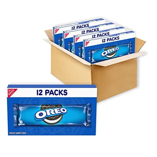 OREO Chocolate Sandwich Cookies, 48 Snack Packs (6 Cookies Per Pack, 4 Boxes)