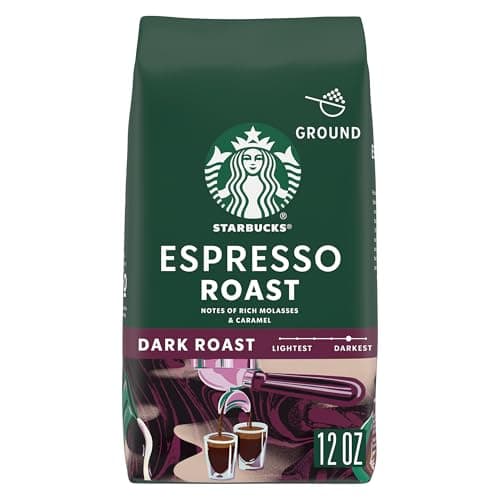 Starbucks Ground Coffee, Dark Roast Hot or Iced Coffee, Espresso Roast, 12 oz