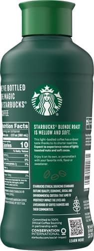 Starbucks Blonde Roast Iced Coffee, Black Unsweetened, 48 Fl Oz Bottle thumbnail 3