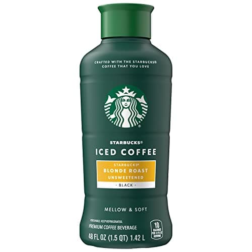 Starbucks Blonde Roast Iced Coffee, Black Unsweetened, 48 Fl Oz Bottle