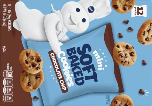 Pillsbury Mini Soft Baked Cookies, Chocolate Chip, Snack Bags, 12 ct thumbnail 6