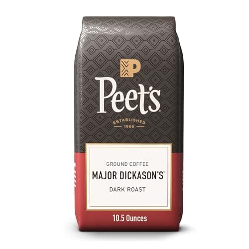 Peet's Coffee, Dark Roast Ground Coffee, 100% Arabica Coffee - Major Dickason's Blend 10.5 Ounce Bag