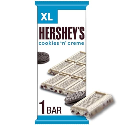 HERSHEY'S Cookies 'n' Creme XL, Candy Bar, 4 oz (16 Pieces)