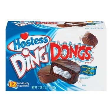 12 Pack Hostess Ding Dongs Cream Filled Chocolate Cakes image 1