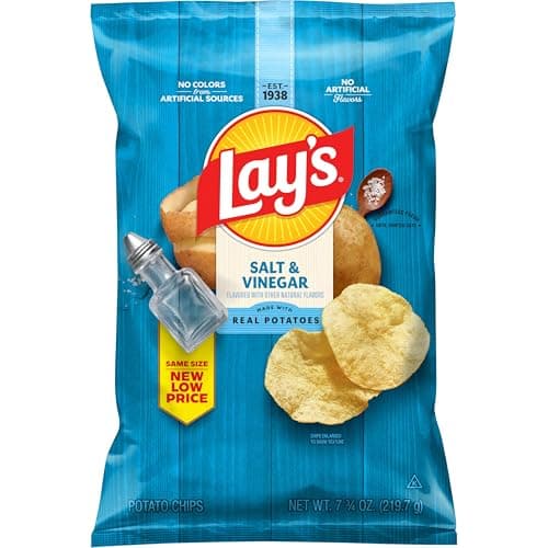 Lay's Potato Chips, Salt & Vinegar, 7.75 Oz image 1