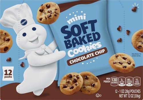 Pillsbury Mini Soft Baked Cookies, Chocolate Chip, Snack Bags, 12 ct thumbnail 5