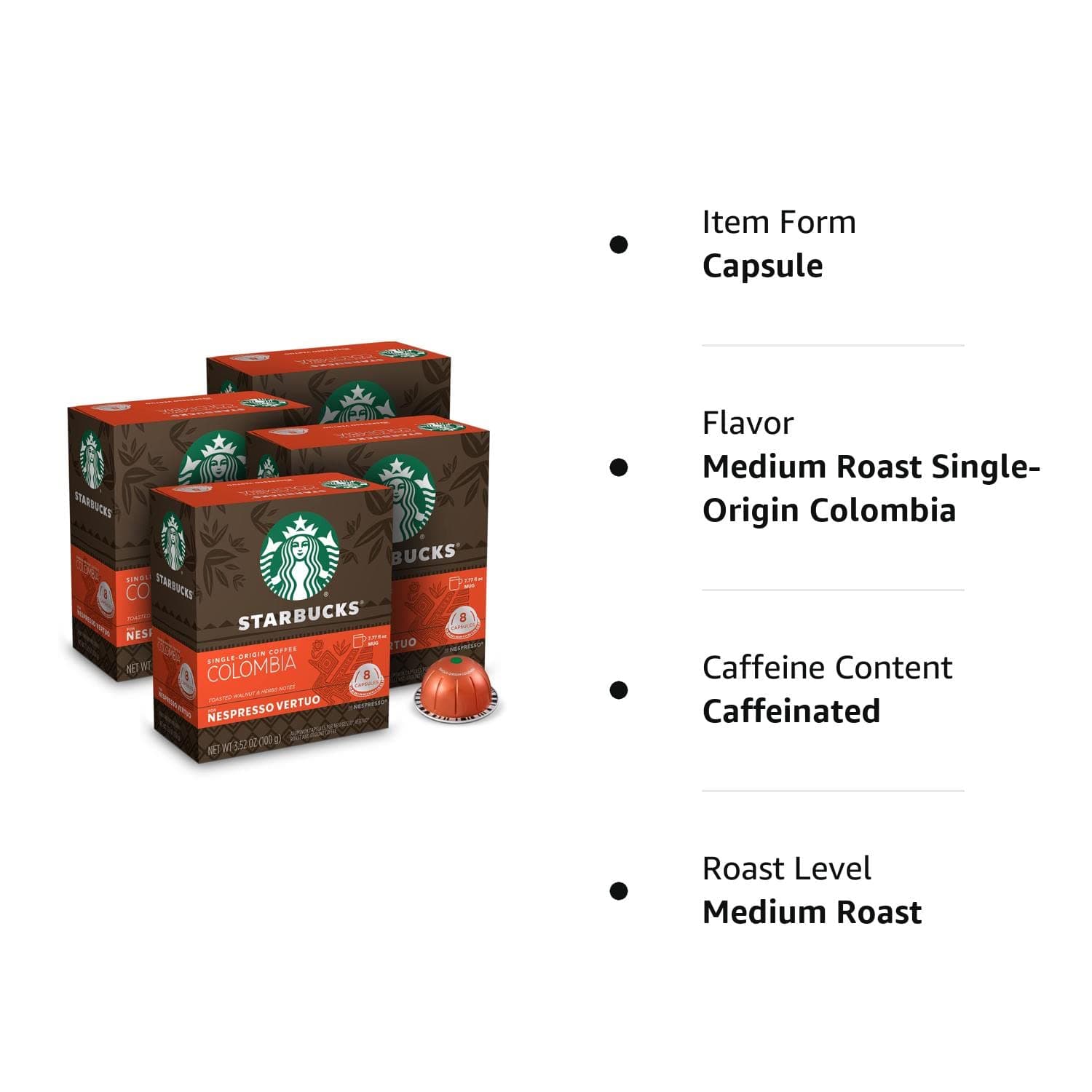 Starbucks by Nespresso Vertuo, Single-Origin Colombia, Medium Roast, Brews 32 capsulas(4 Box) thumbnail 8