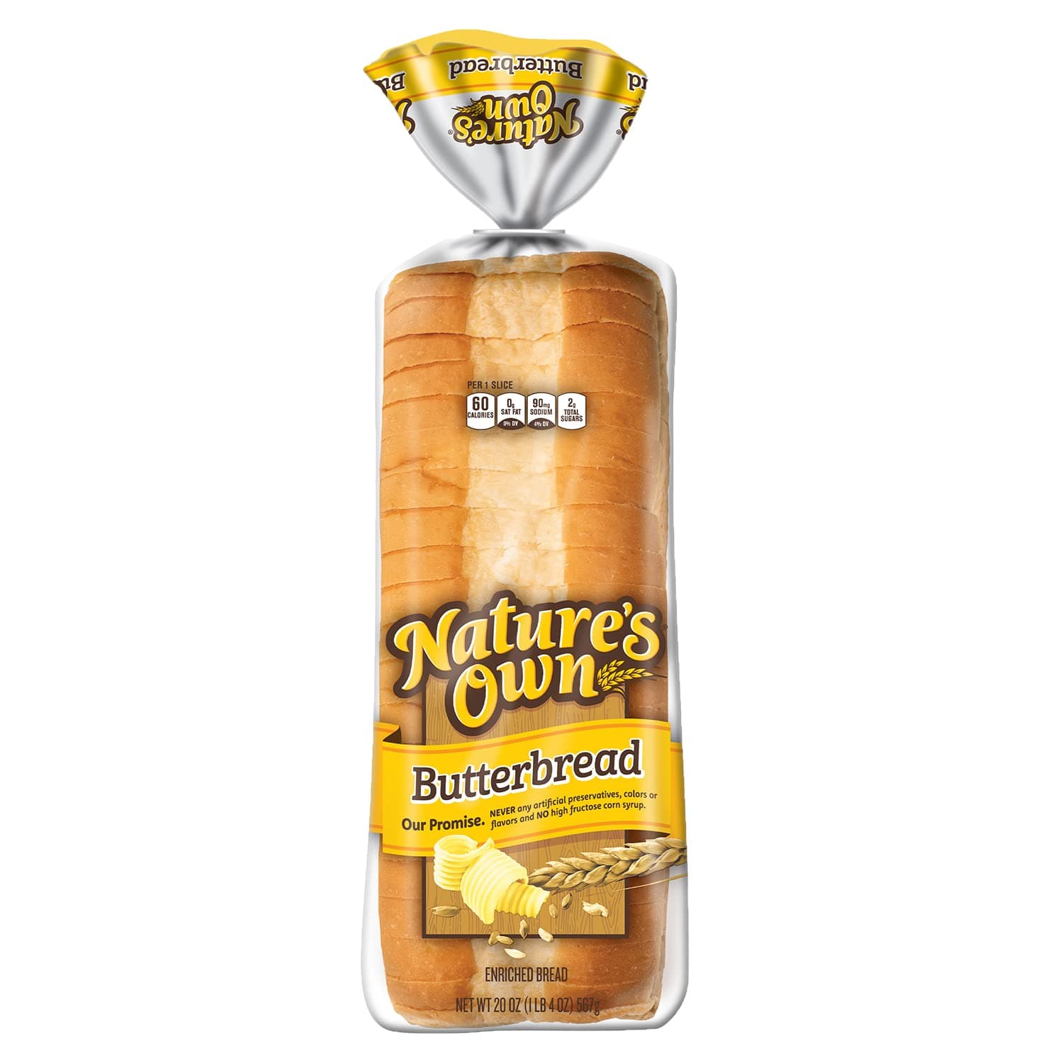 Nature's Own Butterbread, Sliced White Bread, 20 oz Loaf thumbnail 2