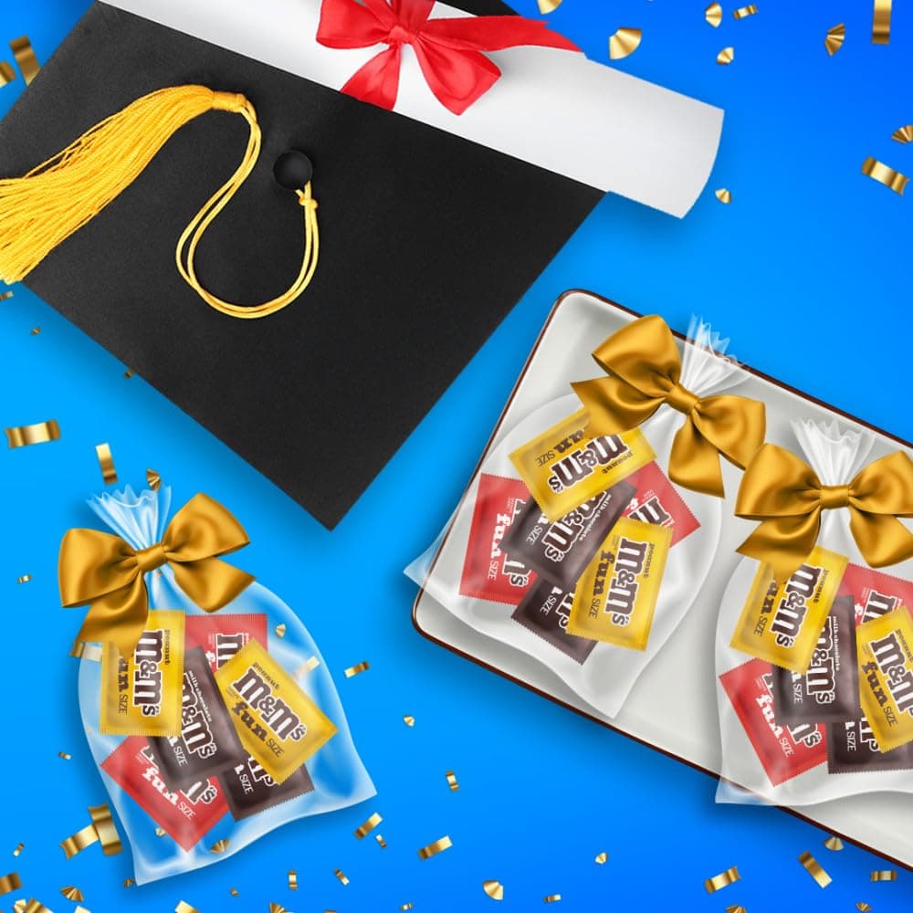 M&M'S Milk Chocolate, Peanut & Peanut Butter Fun Size Variety Pack, Party Size, 19.41 Oz Bulk Candy Bag thumbnail 6