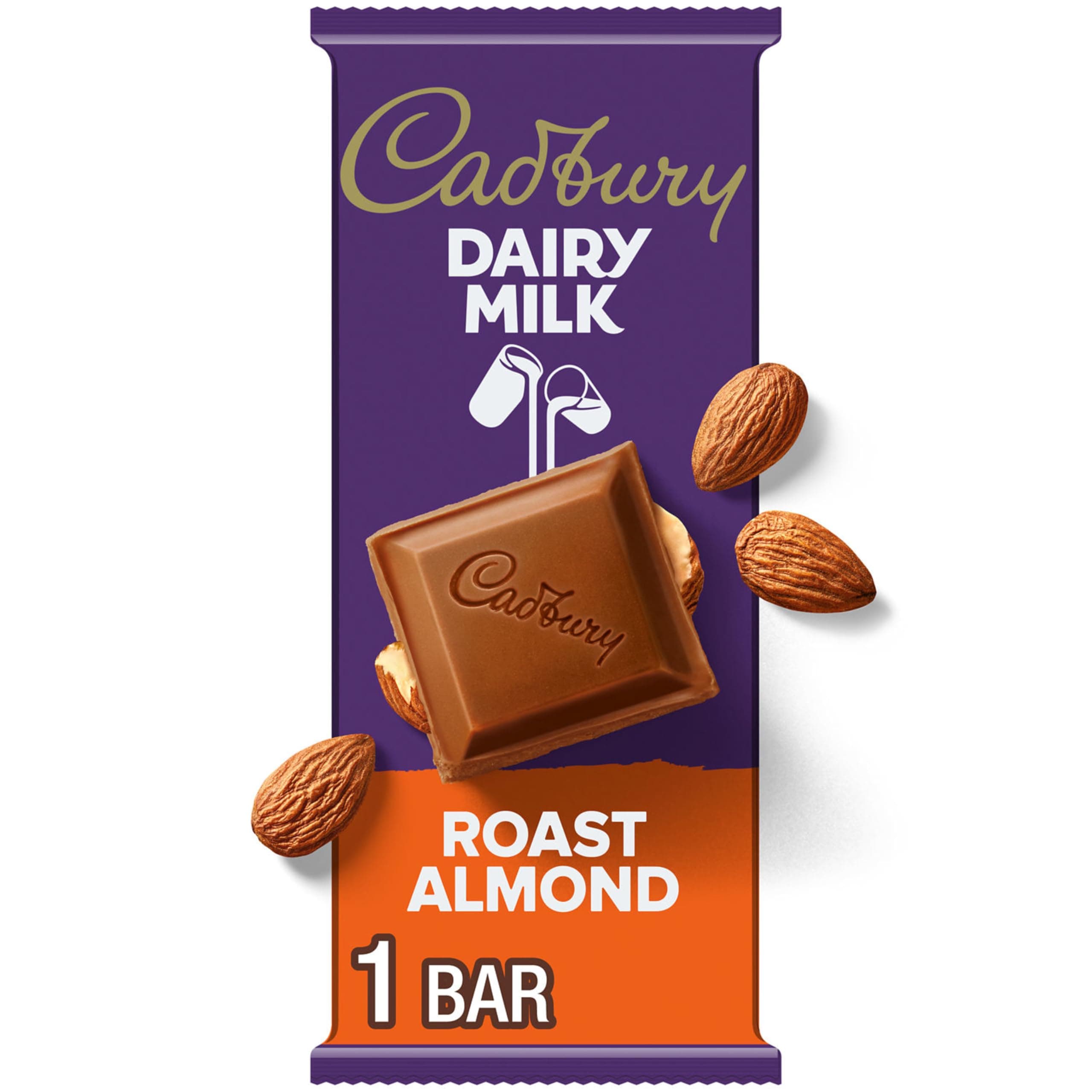 CADBURY DAIRY MILK Roast Almond Milk Chocolate Candy Bar, 3.5 oz thumbnail 2