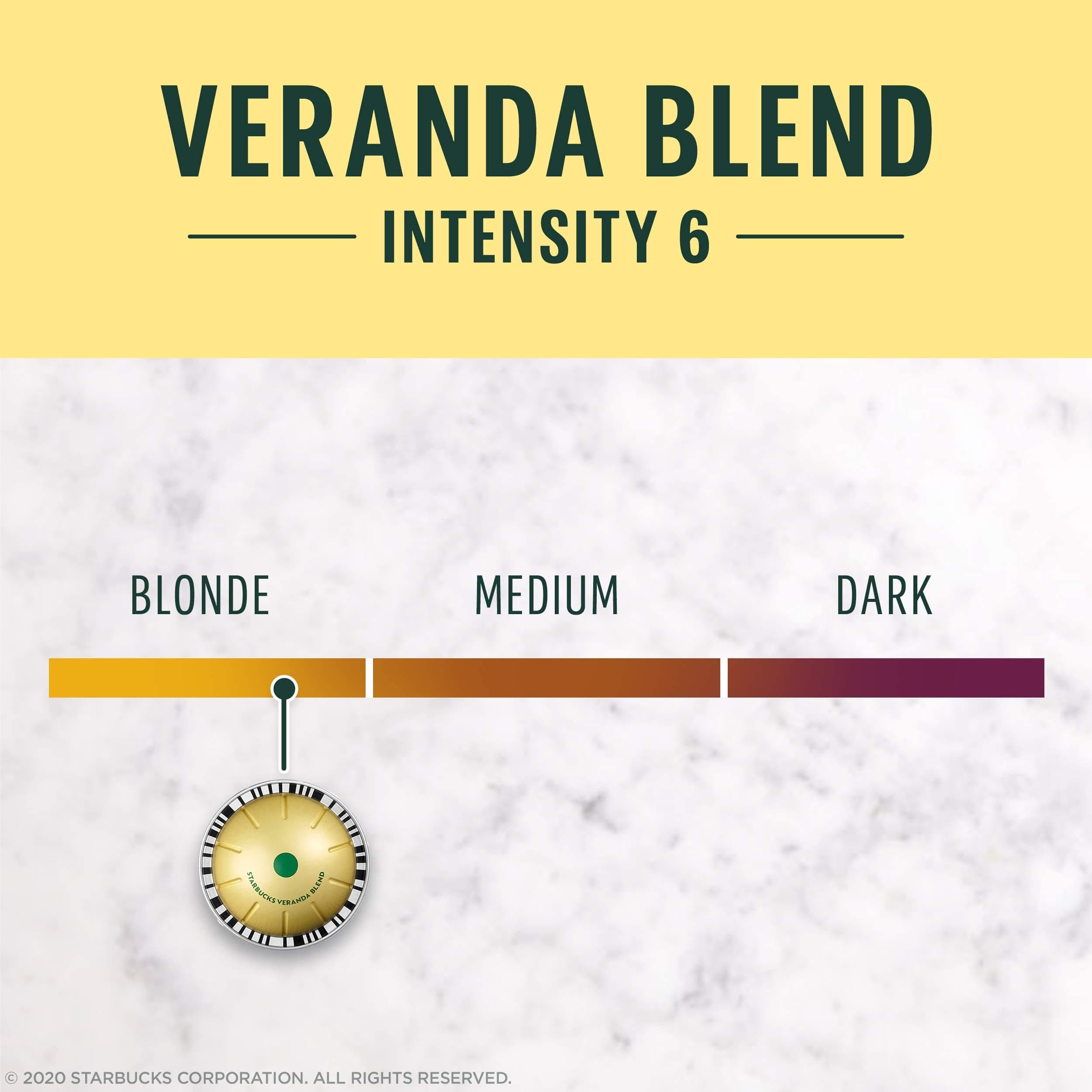 Starbucks by Nespresso Vertuo, Veranda Blend, Blonde Roast Coffee, 32-count Coffee Pods, Brews 7.8 oz. thumbnail 2