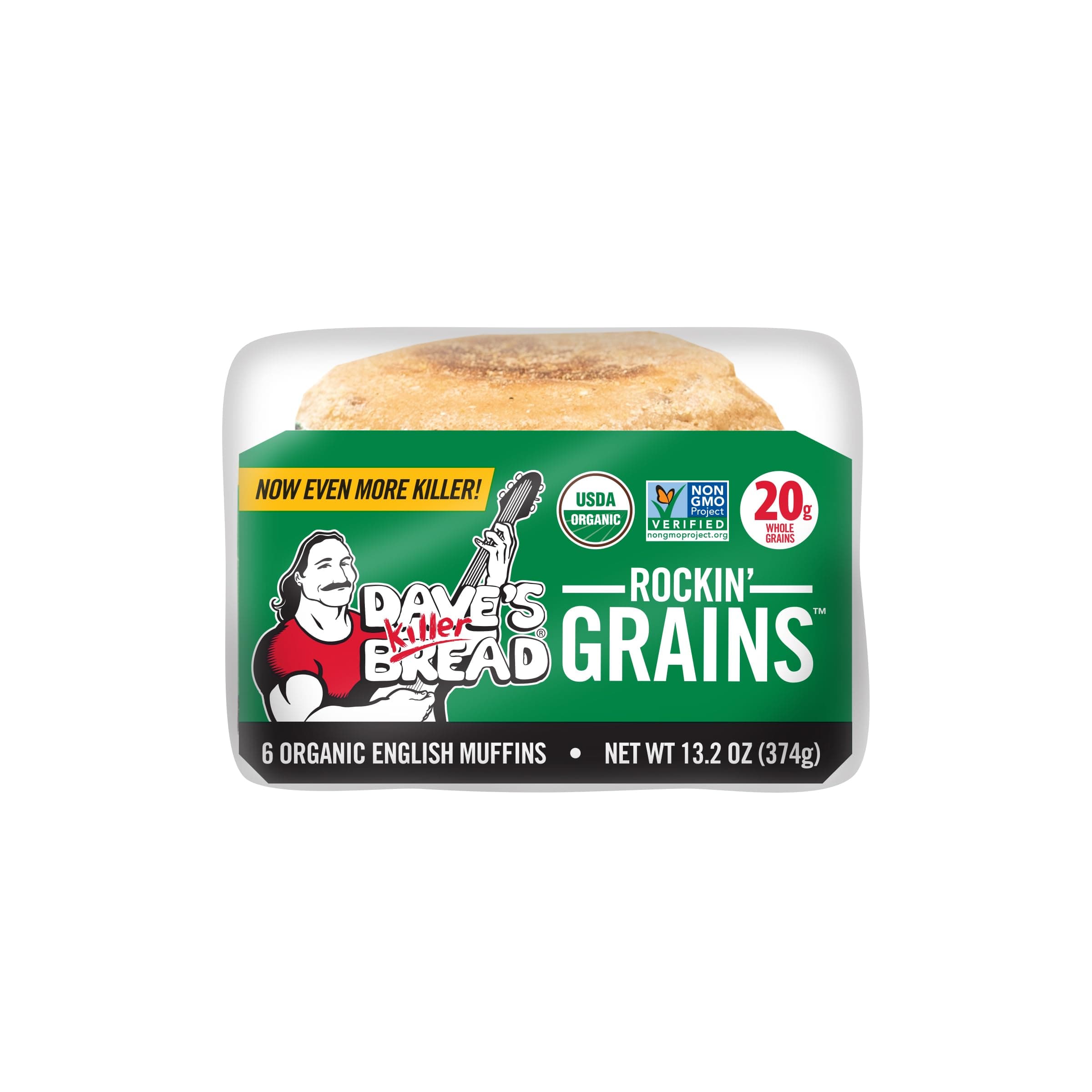 Dave's Killer Bread Rockin' Grains English Muffins, Organic Whole Grain English Muffins, 6 Count thumbnail 6
