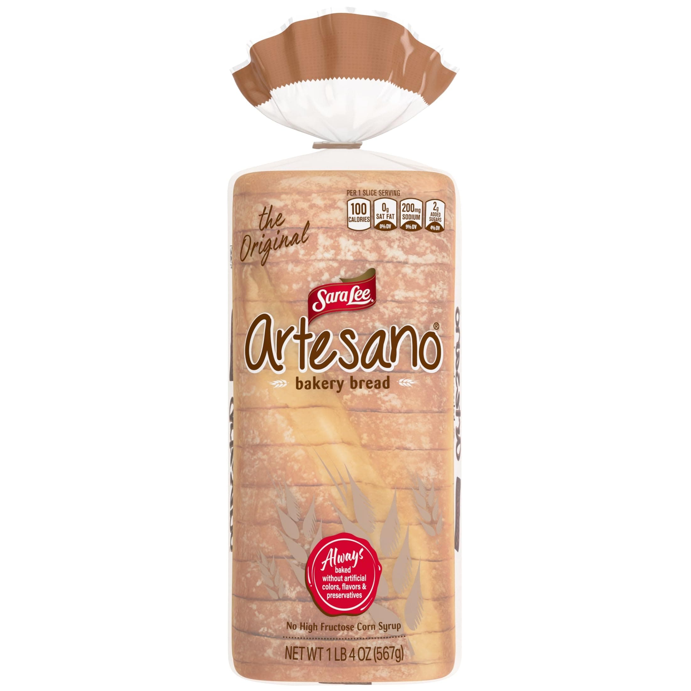 Sara Lee Artesano Original Artisan Bread, 20 Oz Loaf of White Bread Without Artificial Preservatives thumbnail 10