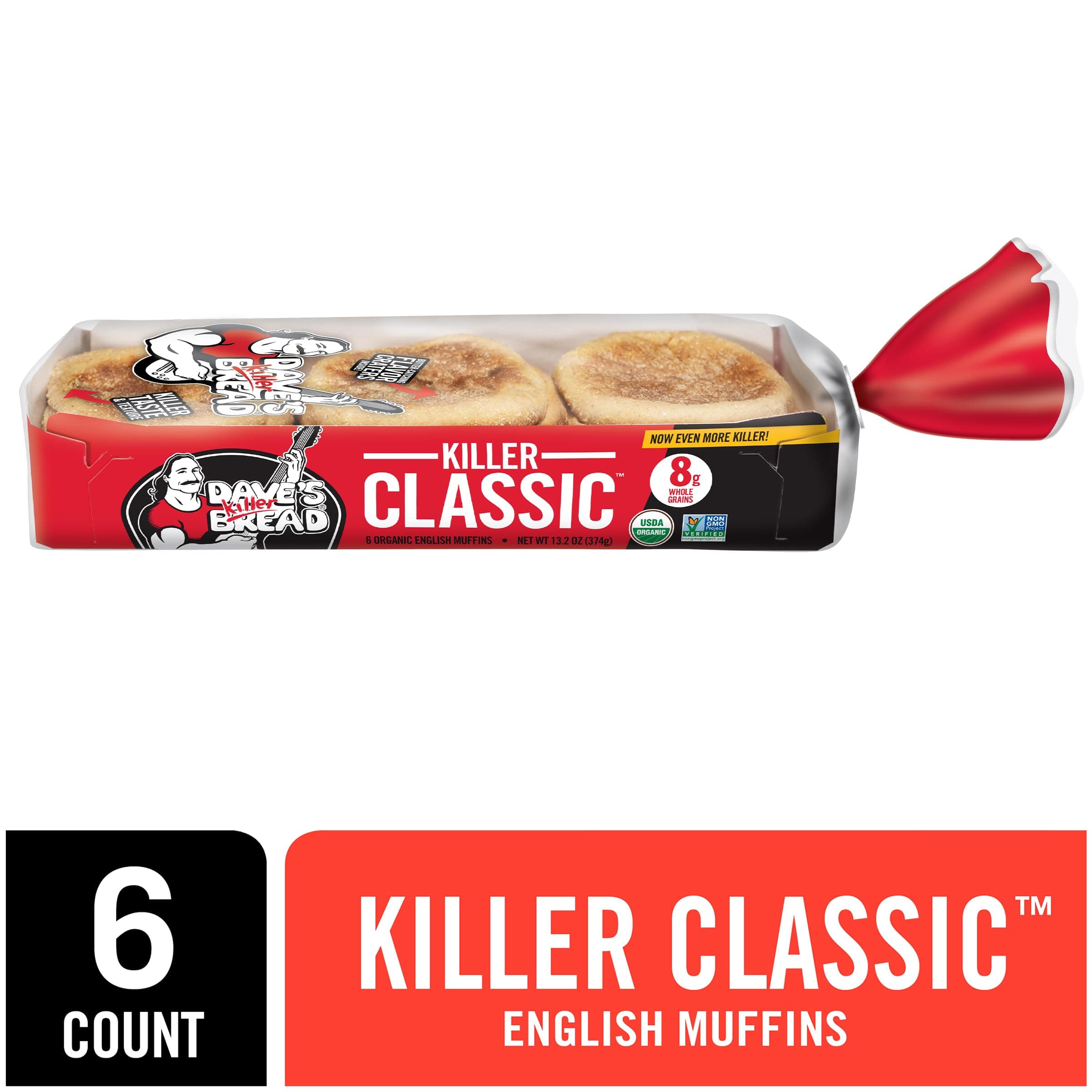 Dave's Killer Bread Killer Classic English Muffins, Organic English Muffins, 6 Count thumbnail 5