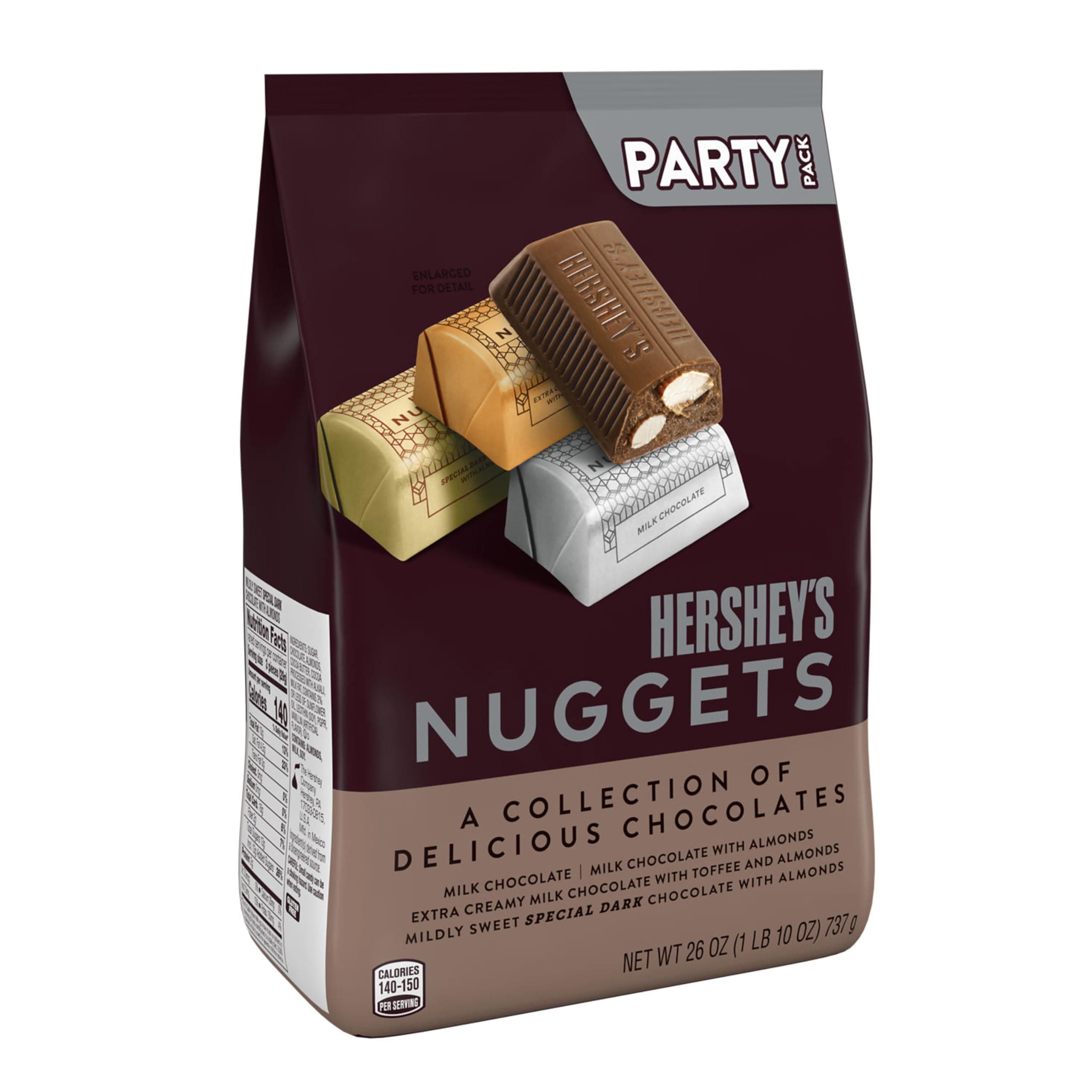 HERSHEY'S NUGGETS Assorted Chocolate Candy Party Pack, 26 oz thumbnail 3
