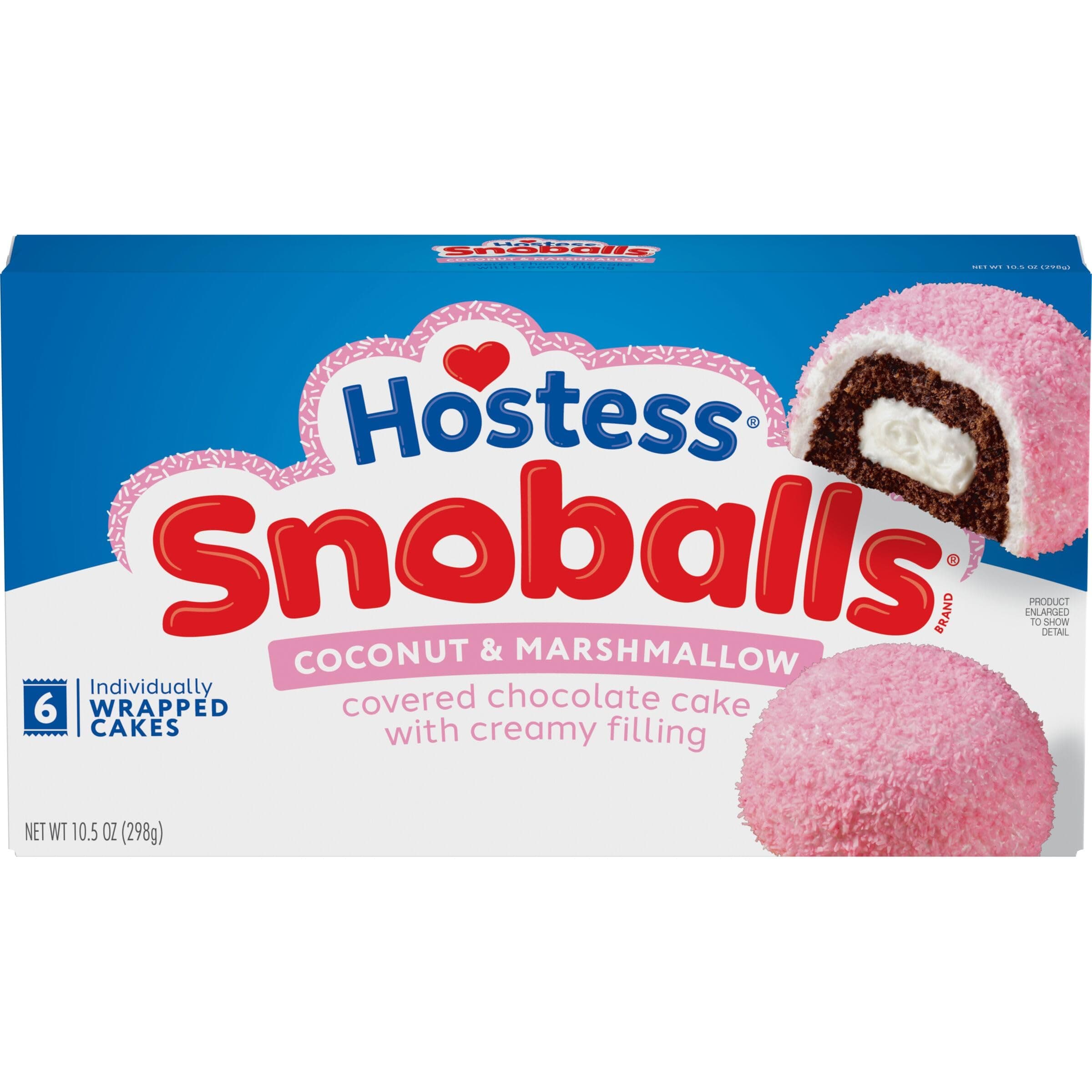 Hostess SnoBalls, 6 Count (Color May Vary by Season), 10.5 Ounce thumbnail 2