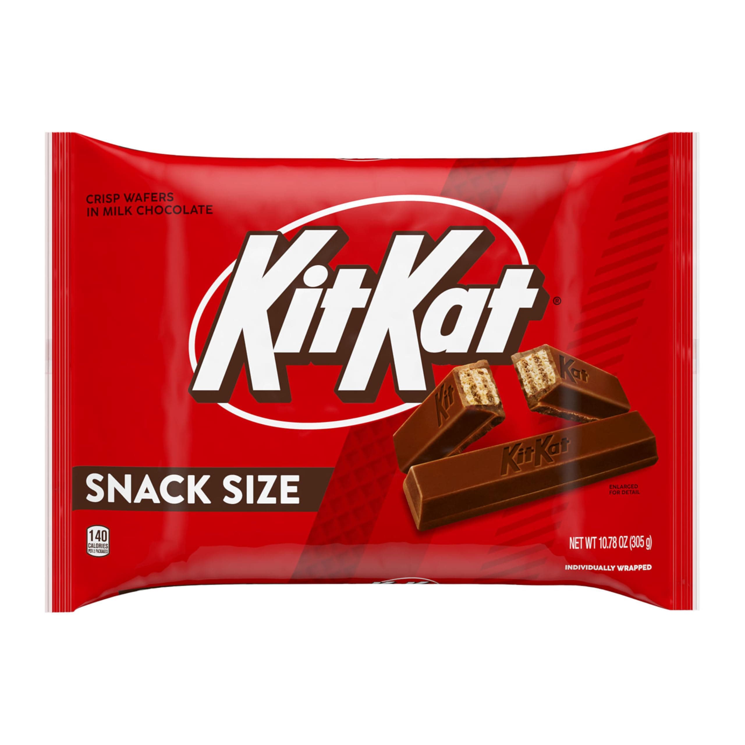 Kit Kat Milk Chocolate Wafer Snack Size, Candy Bag, 10.78 Oz thumbnail 4