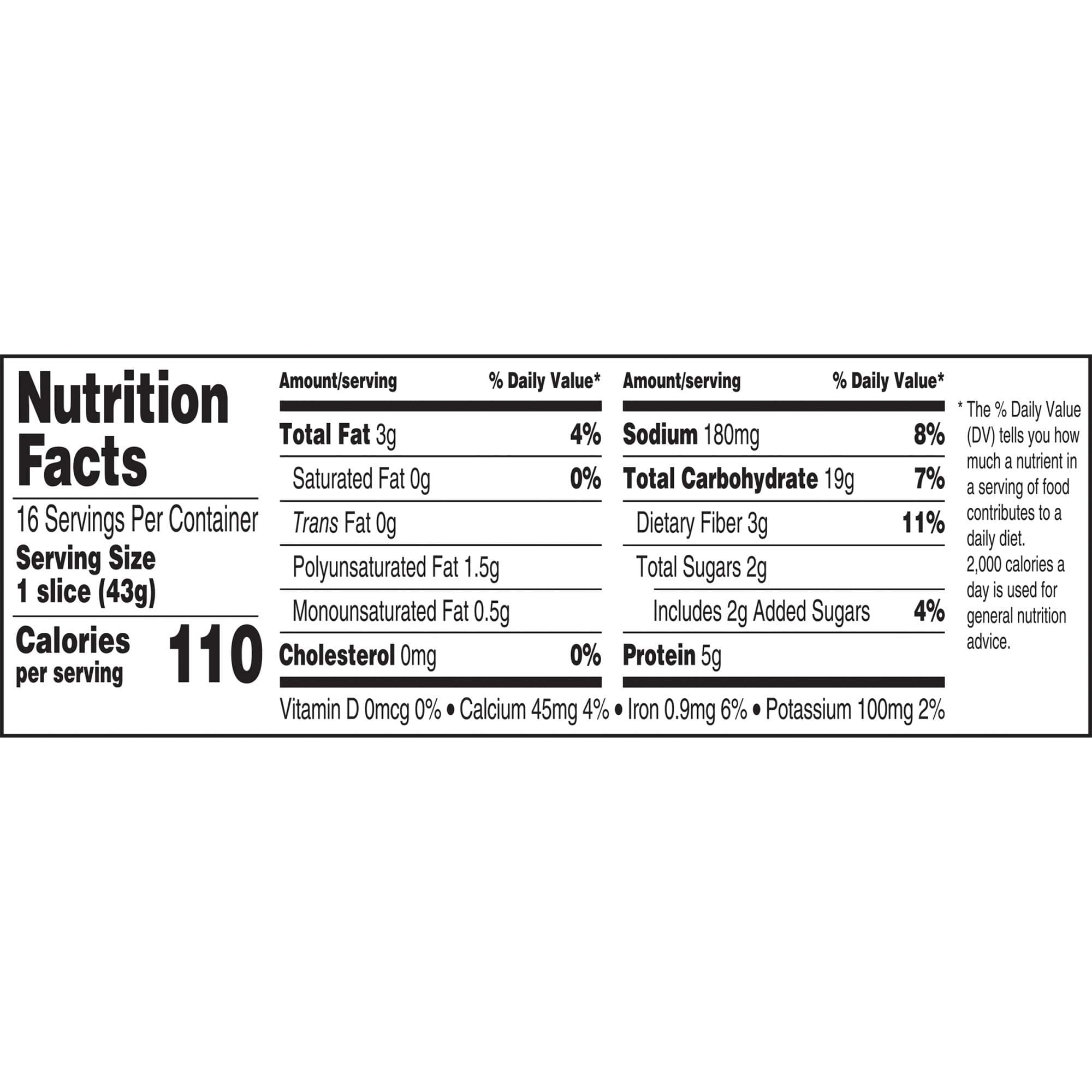 Arnold Whole Grains 12 Grains and Seeds Whole Grain Bread, Bread Free From Artificial Colors, Flavors and Preservatives, 24 oz Loaf thumbnail 13