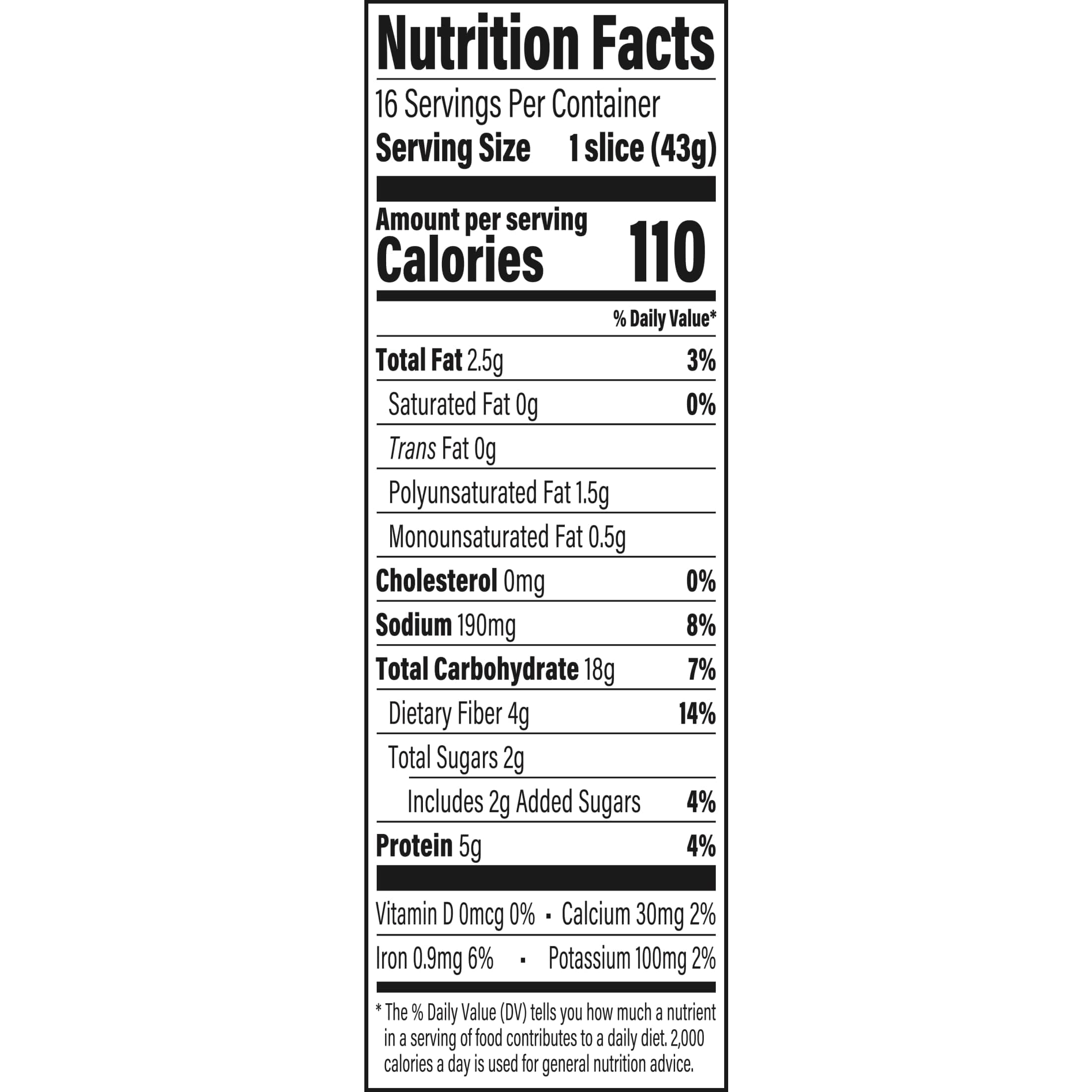 Arnold Whole Grains 12 Grains and Seeds Whole Grain Bread, Bread Free From Artificial Colors, Flavors and Preservatives, 24 oz Loaf thumbnail 3