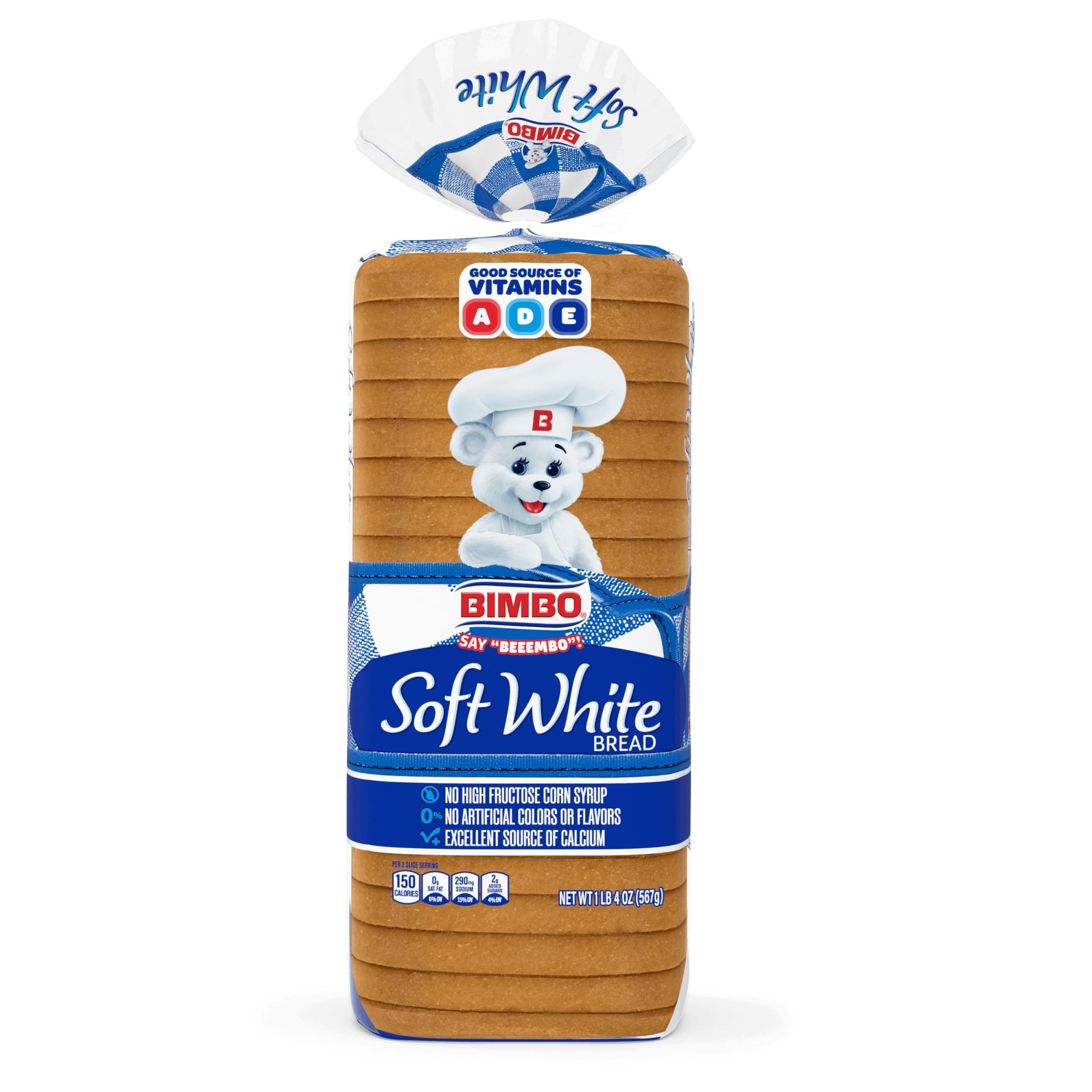 Bimbo Soft White Bread, White Bread, 20 oz Bag thumbnail 2