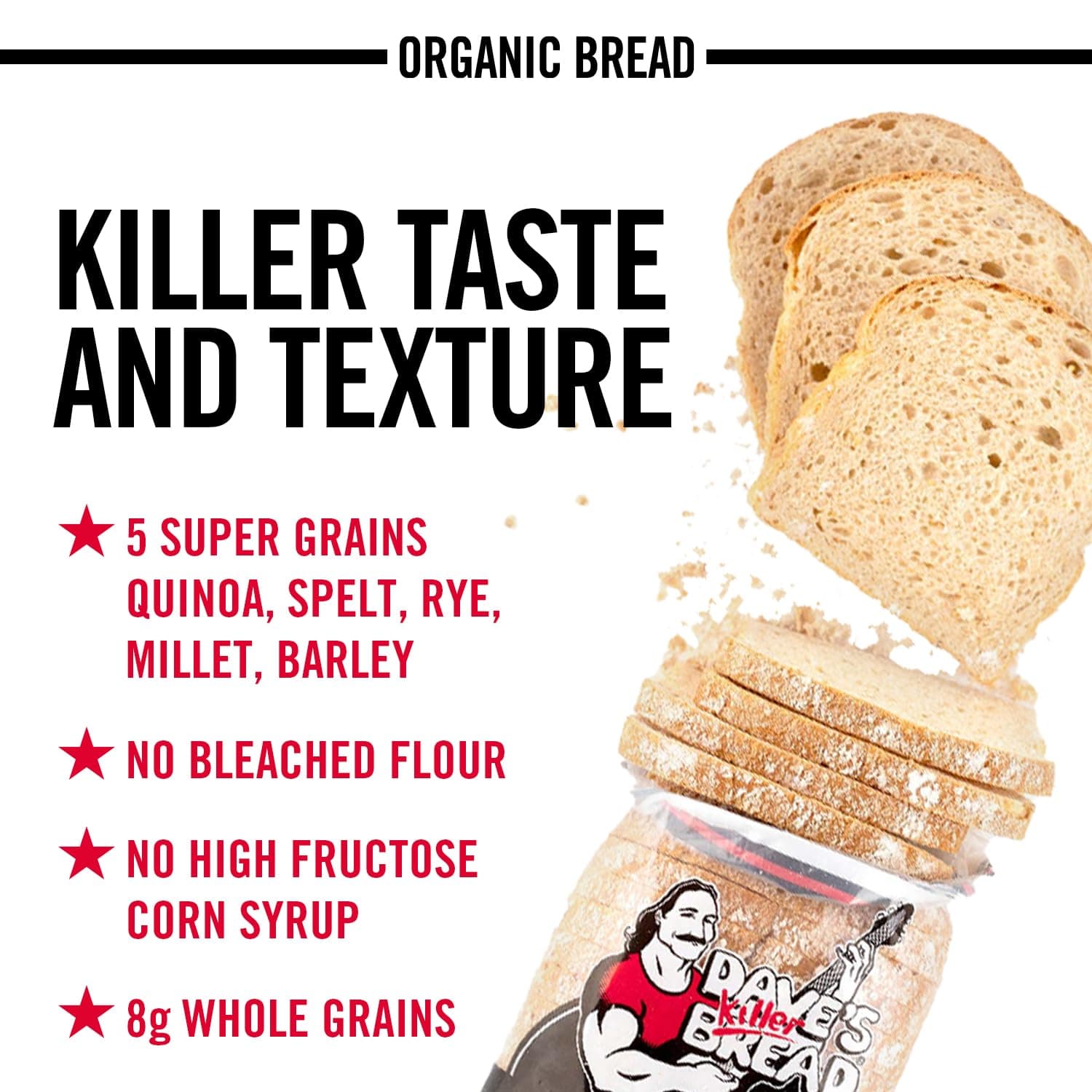 Dave's Killer Bread White Bread Done Right Thin-Sliced, Organic White Bread, 20.5 oz Loaf thumbnail 5