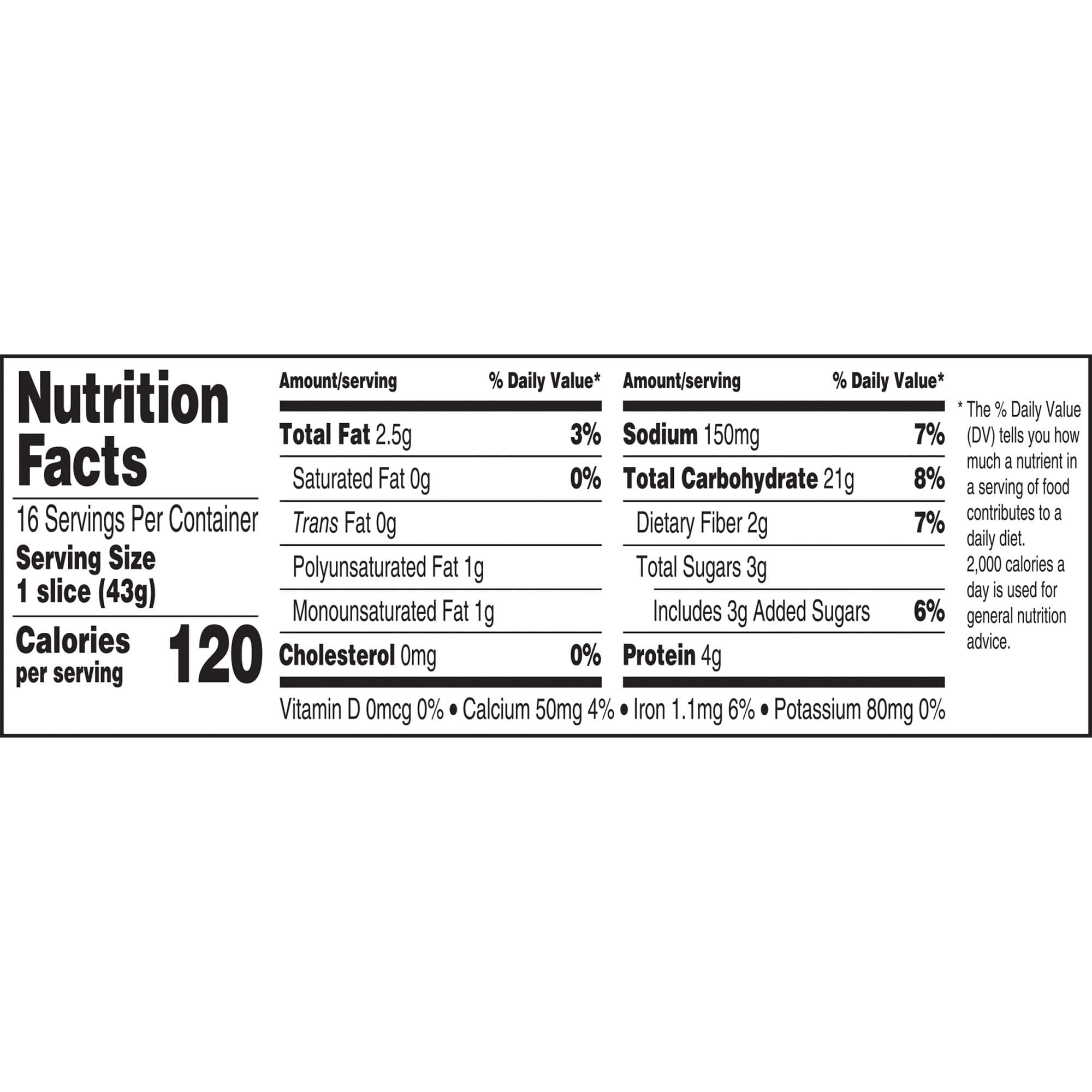 Arnold Whole Grains Oatnut Bread, Bread Free From Artificial Colors, Flavors and Preservatives, 24 oz Loaf thumbnail 15