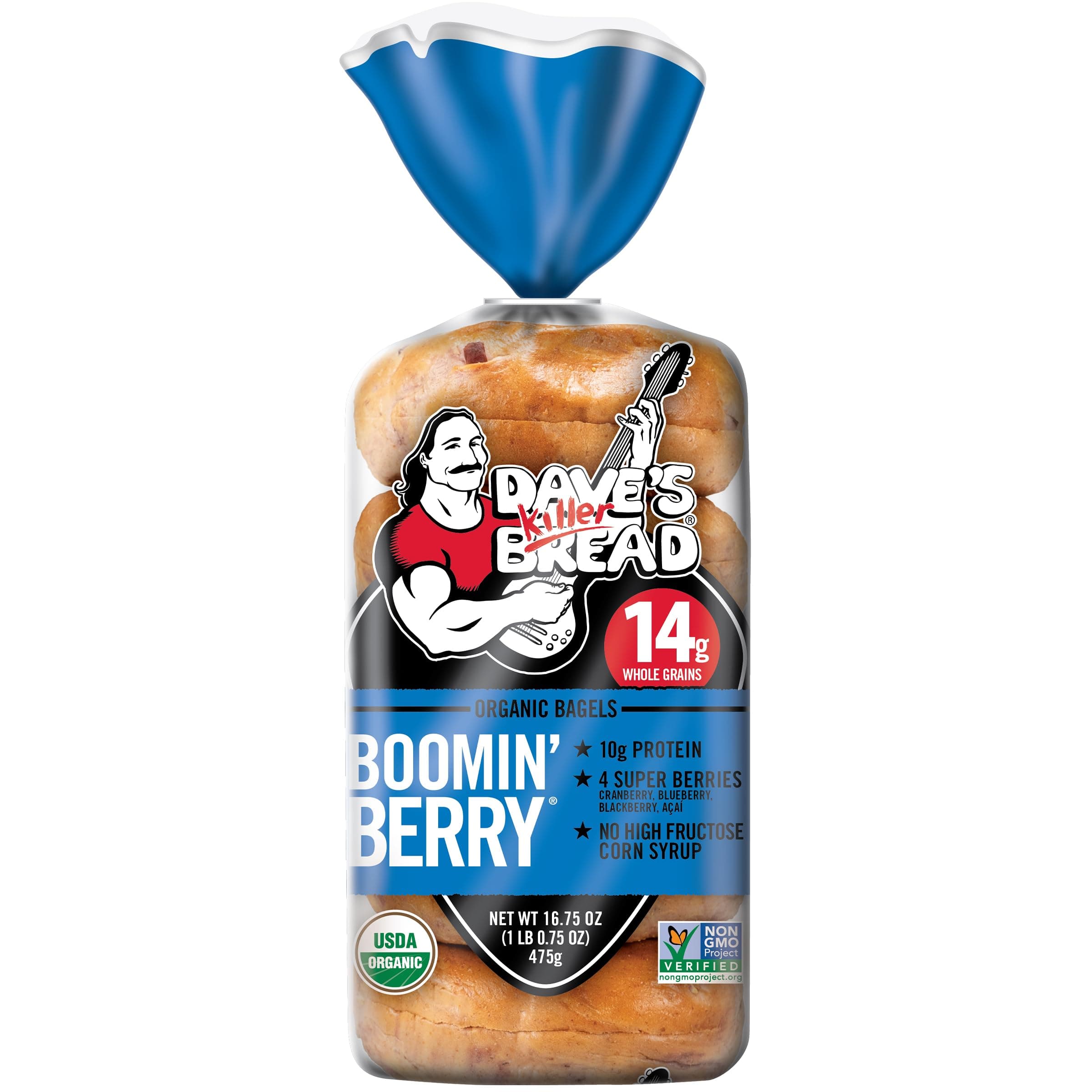 Dave’s Killer Bread® Boomin’ Berry® Bagels, Cranberry, Blueberry, Blackberry and Acai Bagels, 5 Count thumbnail 2