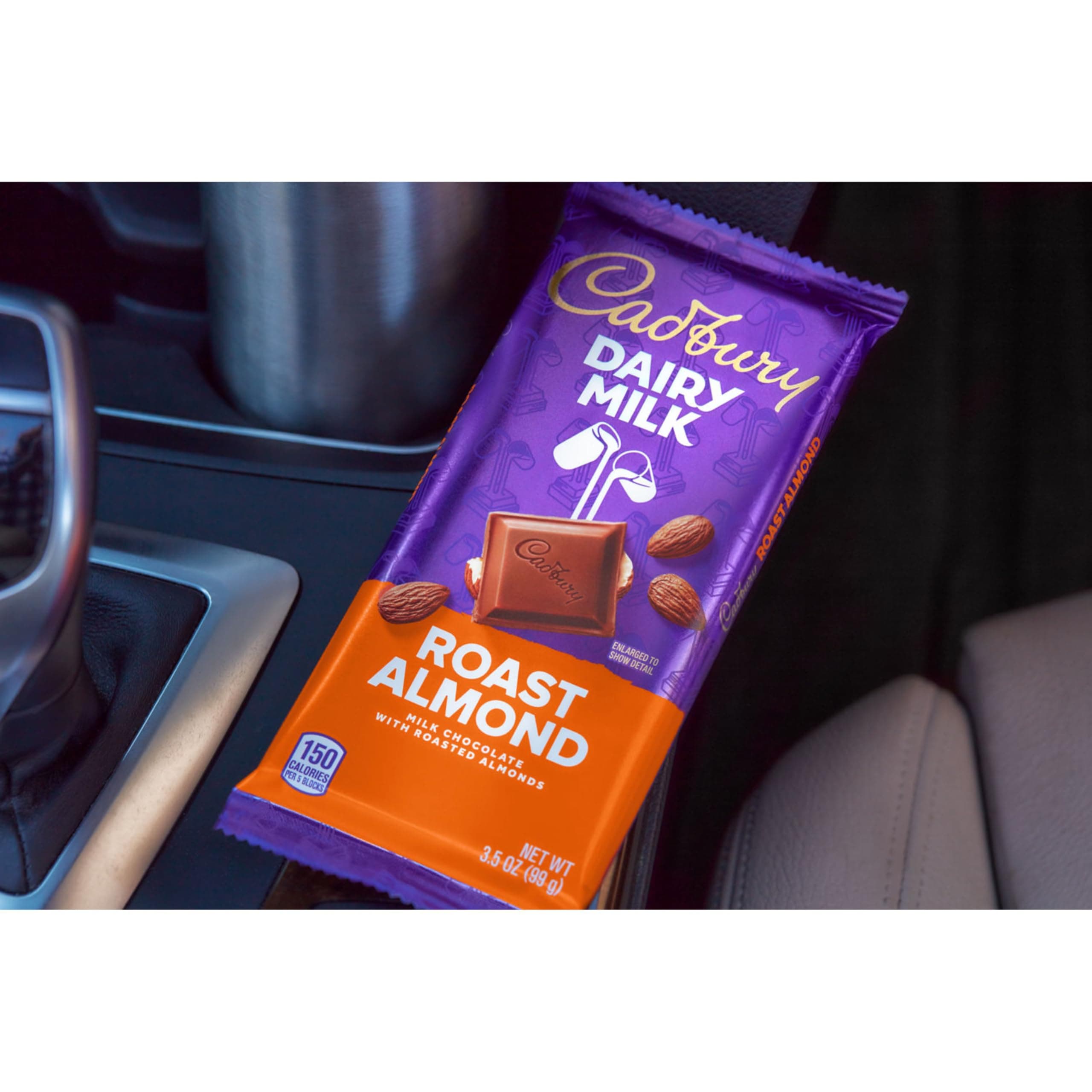 CADBURY DAIRY MILK Roast Almond Milk Chocolate Candy Bar, 3.5 oz thumbnail 6