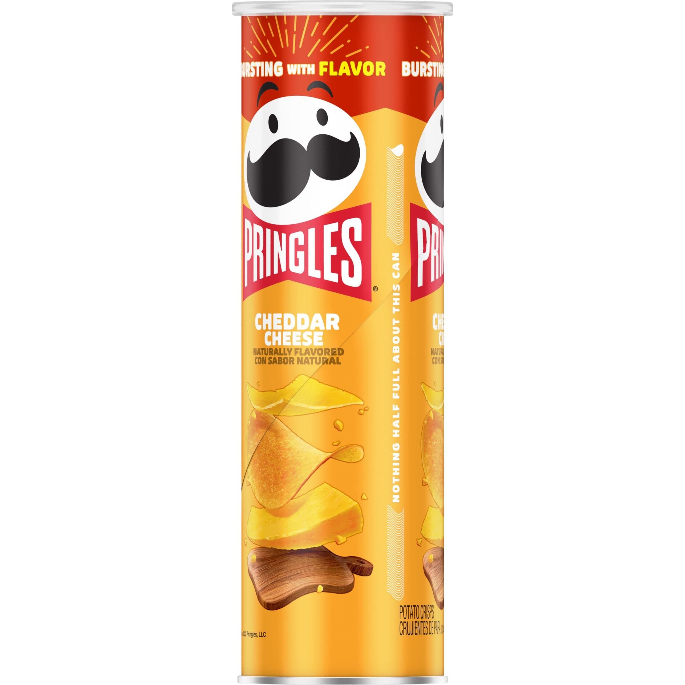 Pringles Potato Crisps Chips, Lunch Snacks, On-the-Go Snacks, Cheddar Cheese, 5.5oz Can (1 Can) thumbnail 11