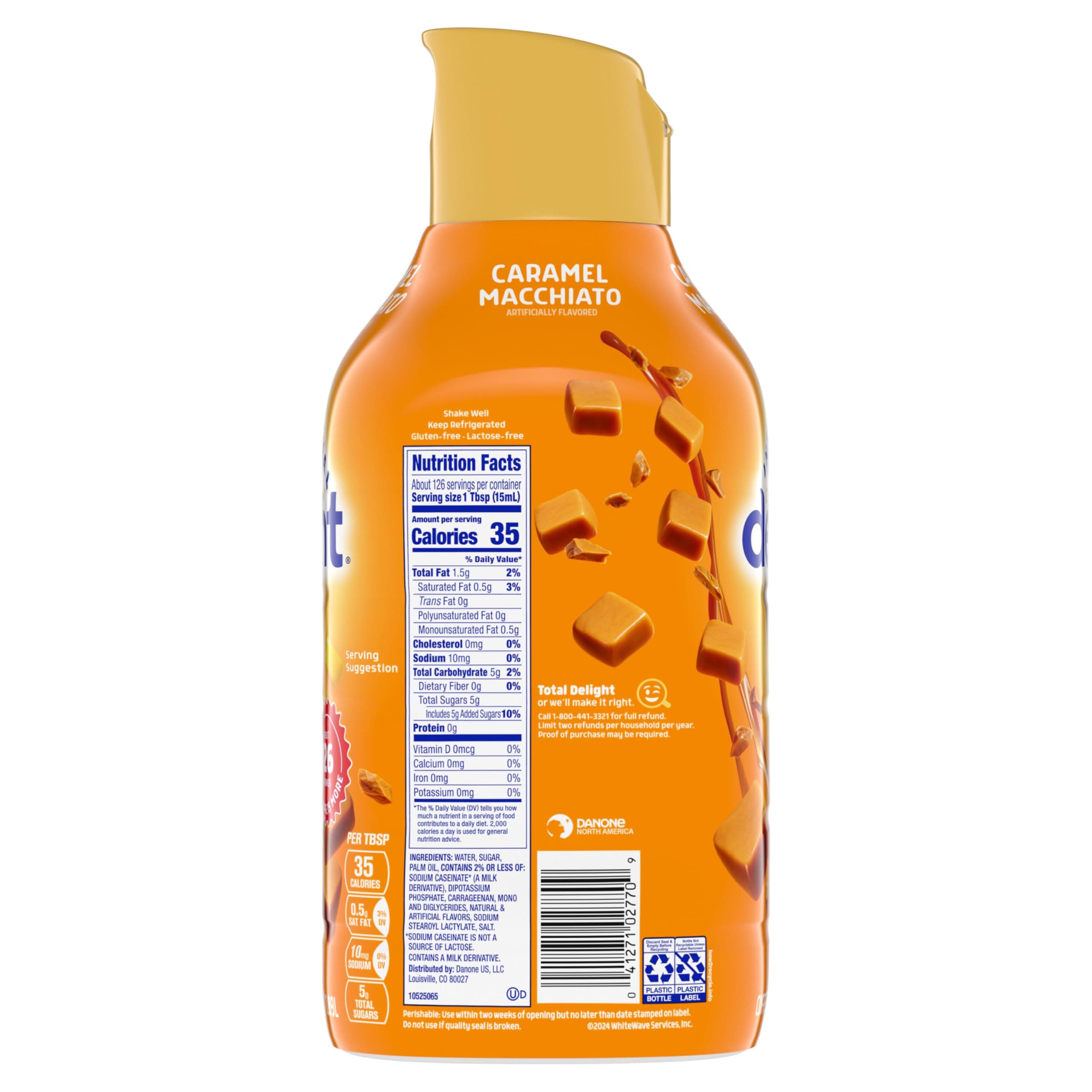 International Delight Coffee Creamer, Caramel Macchiato, Refrigerated Flavored Creamer, 64 FL OZ Bottle thumbnail 11