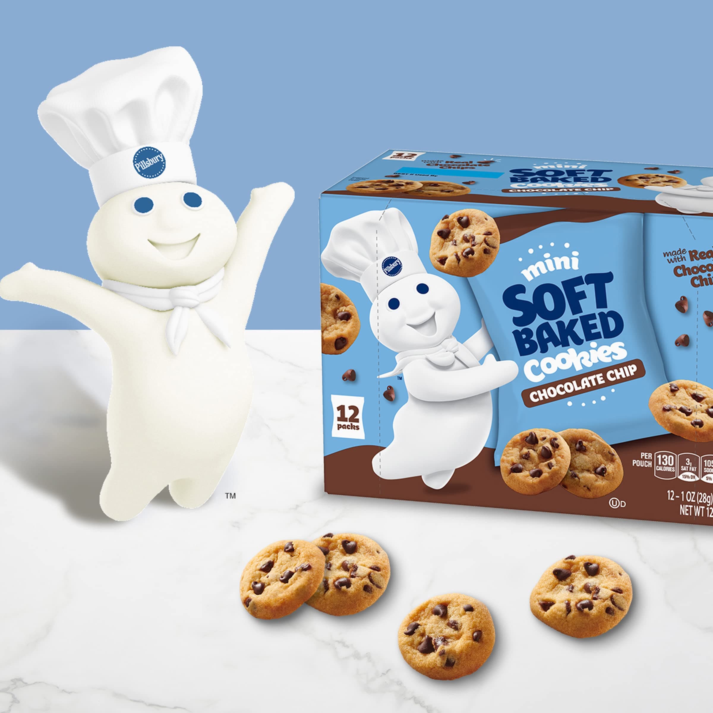 Pillsbury Mini Soft Baked Cookies, Chocolate Chip, Snack Bags, 12 ct thumbnail 8
