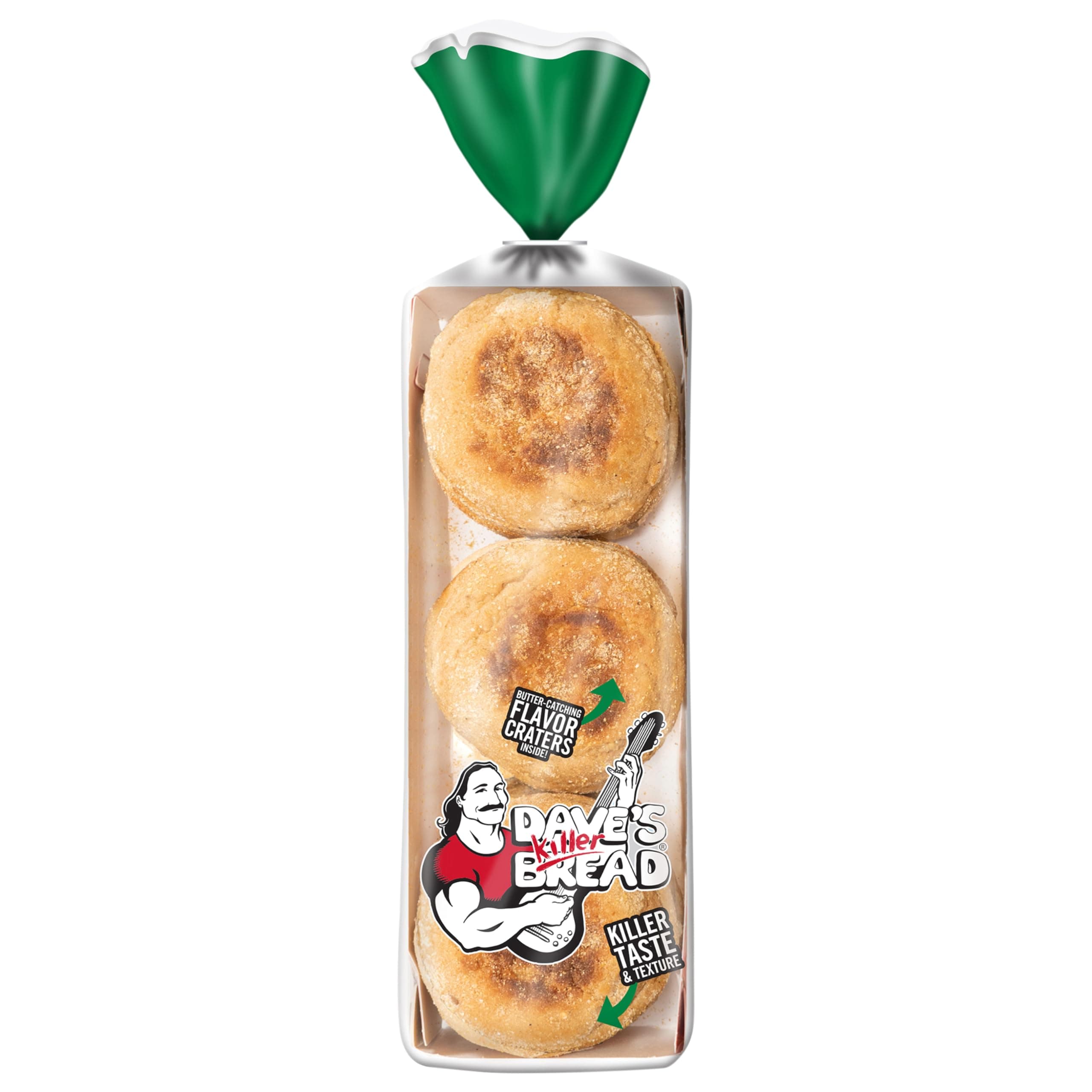 Dave's Killer Bread Rockin' Grains English Muffins, Organic Whole Grain English Muffins, 6 Count thumbnail 2