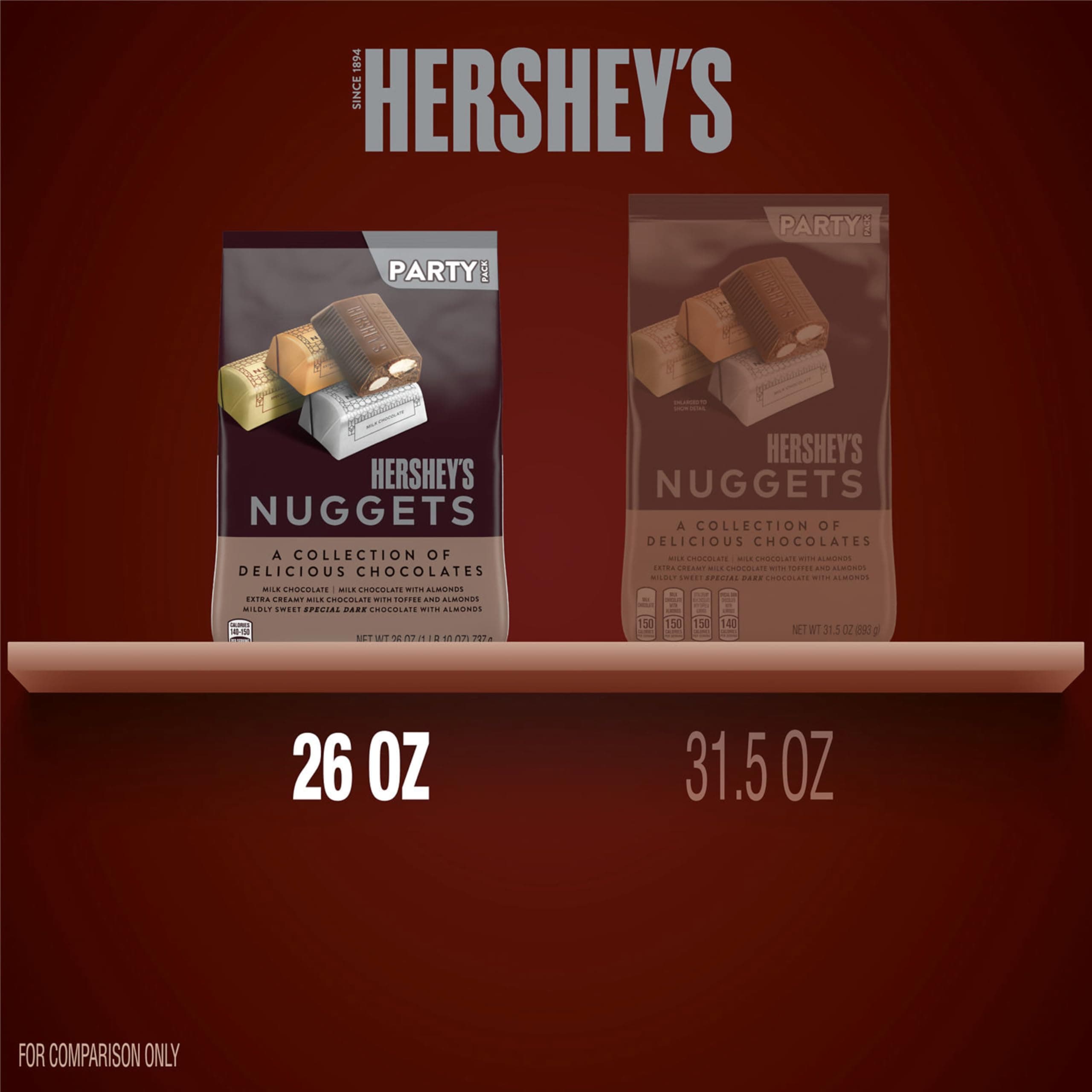 HERSHEY'S NUGGETS Assorted Chocolate Candy Party Pack, 26 oz thumbnail 4
