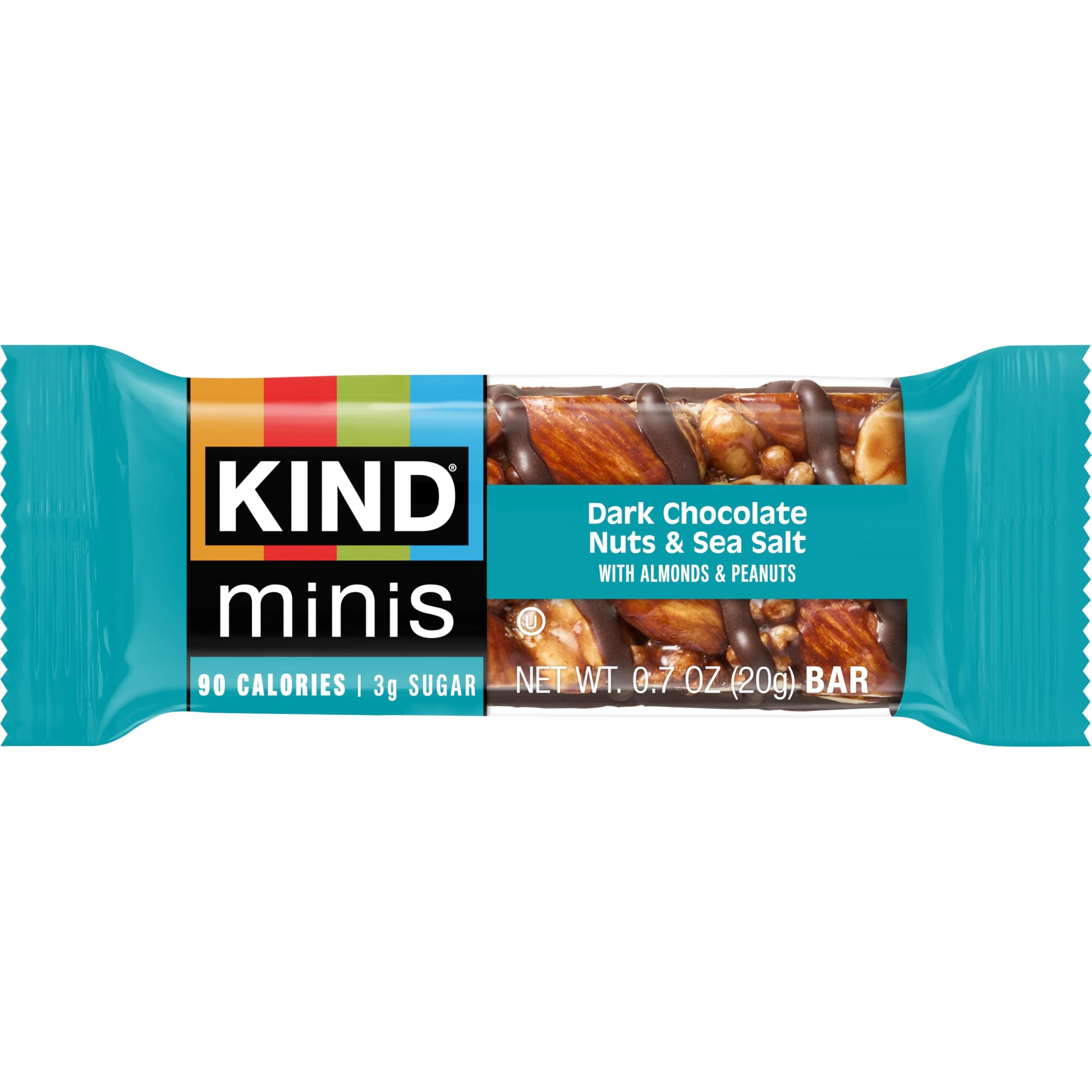 KIND Mini Snack Bars Variety Pack, Gluten Free, Low Sugar, Low Calorie Snacks, Dark Chocolate Nuts & Sea Salt, Peanut Butter Dark Chocolate, Caramel Almond & Sea Salt, 30 Count thumbnail 7