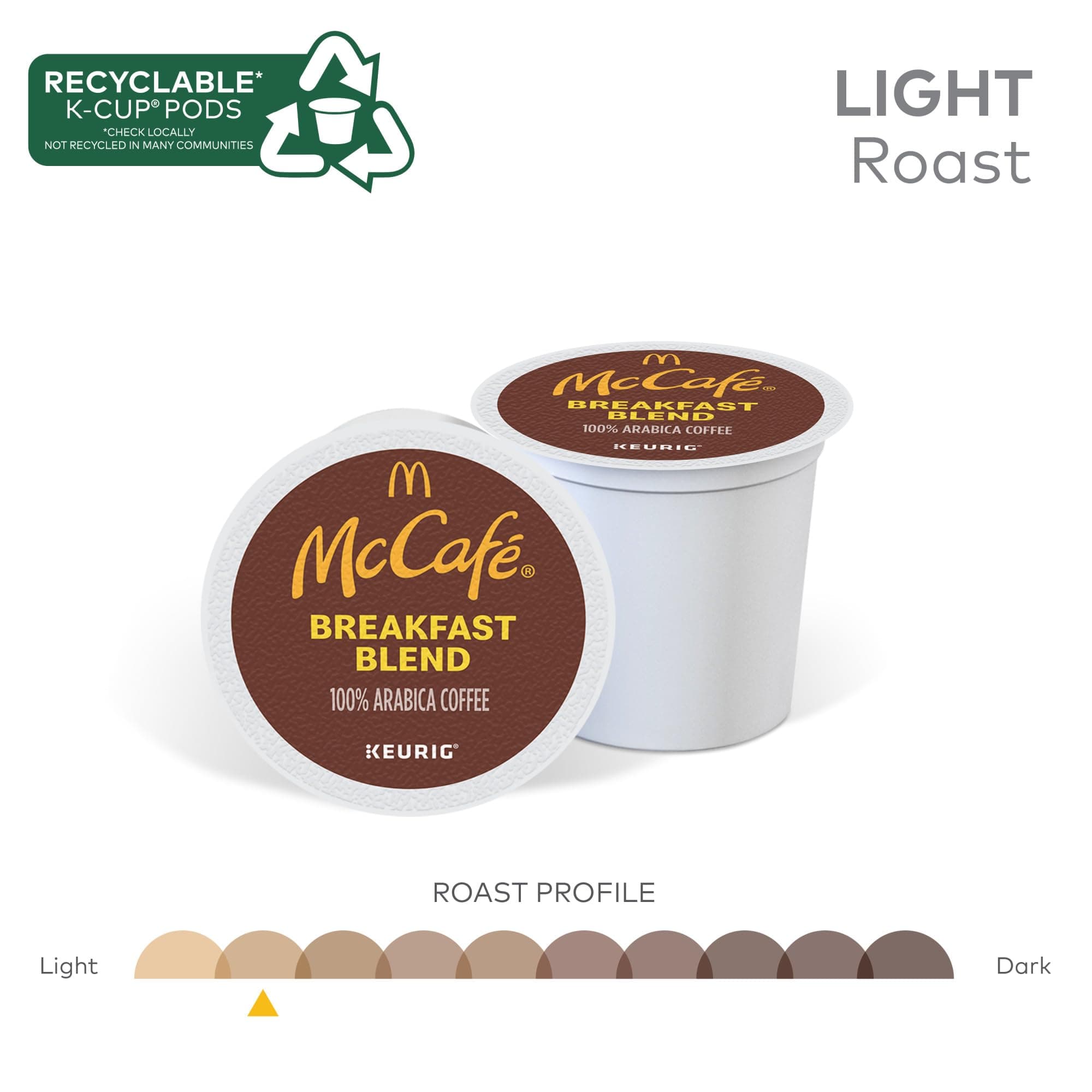McCafe Breakfast Blend, Single Serve Coffee Keurig K-Cup Pods, Light Roast, 60 Count (6 Packs of 10) thumbnail 4