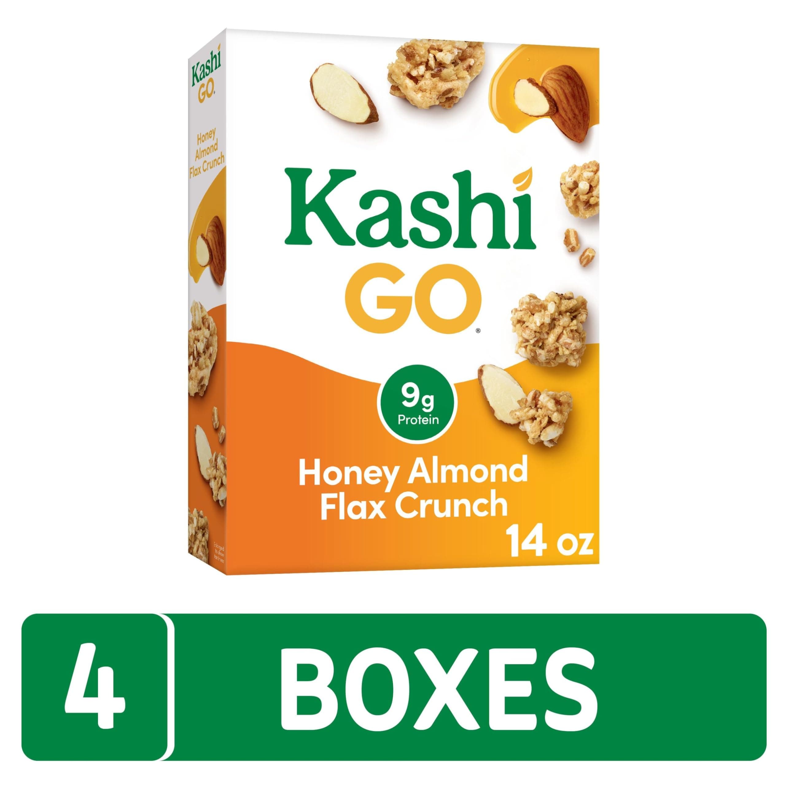 Kashi GO Breakfast Cereal, Family Breakfast, Fiber Cereal, Honey Almond Flax Crunch (4 Boxes) thumbnail 4