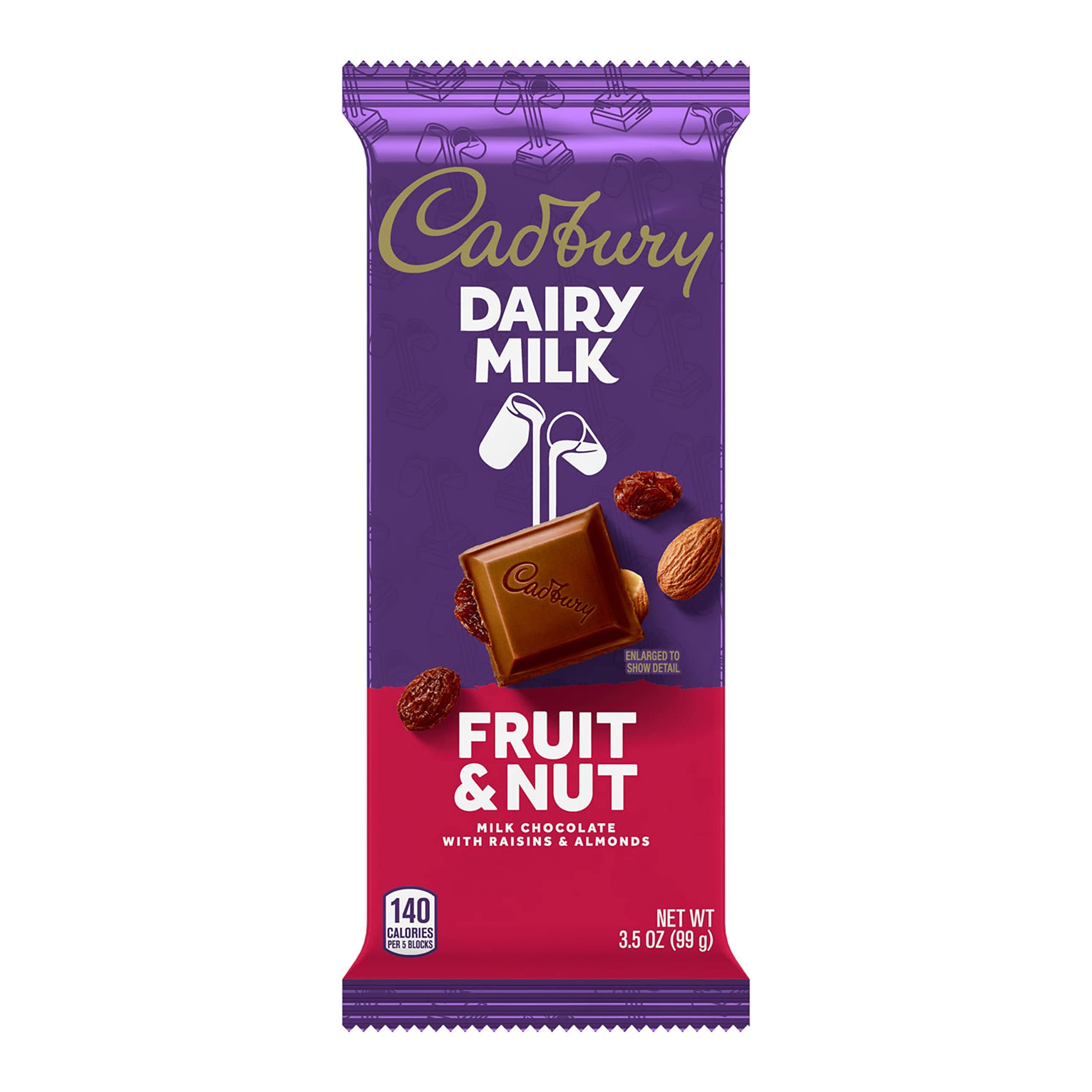 CADBURY DAIRY MILK Fruit & Nut Milk Chocolate Candy Bar, 3.5 oz thumbnail 3