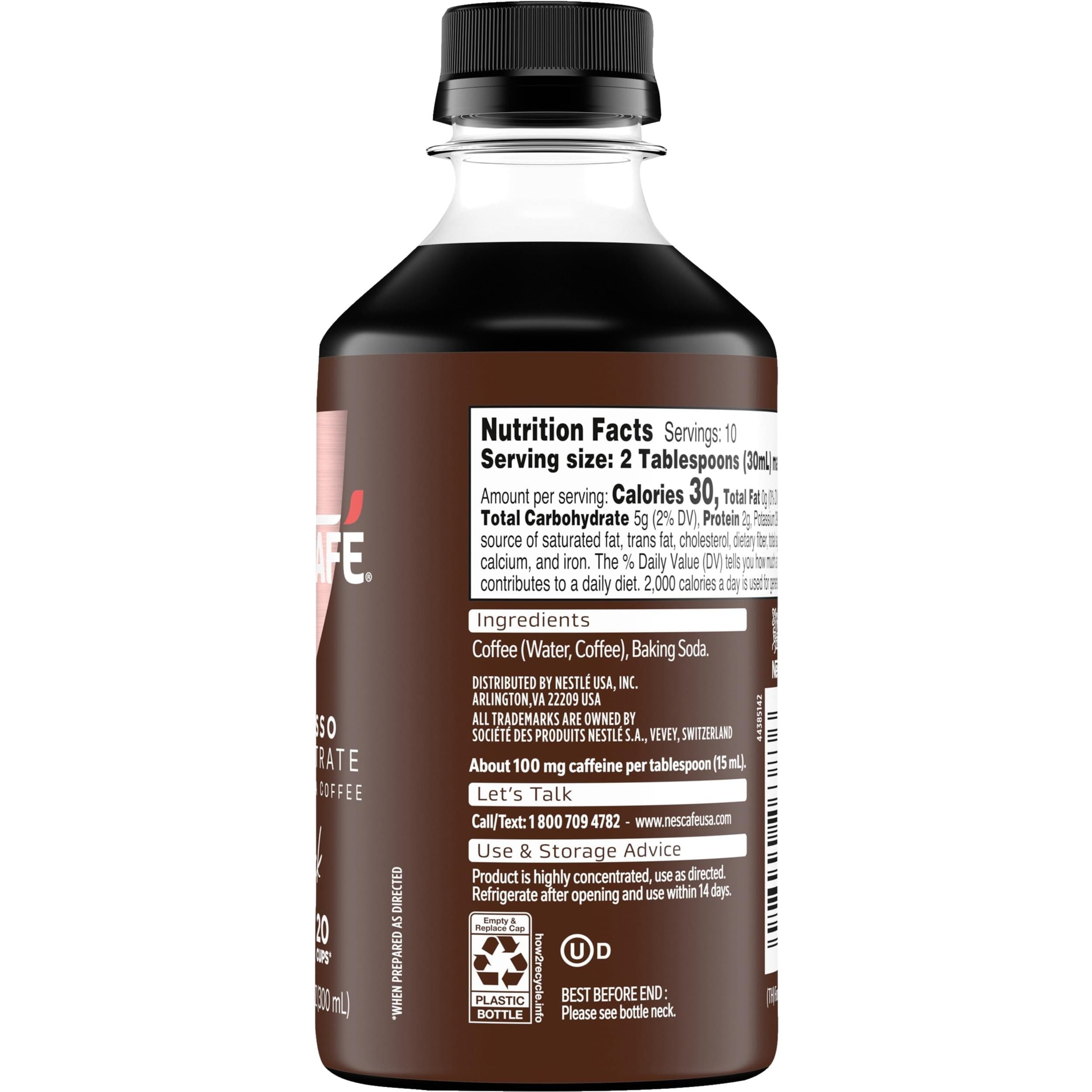 NESCAFÉ Espresso Concentrate Black, Instant Espresso Coffee Concentrate, Cold Brew Style, Iced Coffee Style Drinks, 10 fl oz thumbnail 8