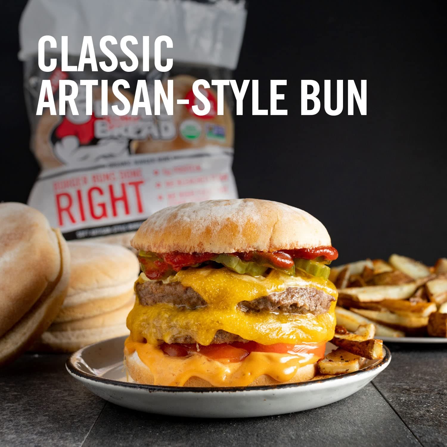 Dave's Killer Bread Burger Buns Done Right, Organic White Bread Hamburger Buns, 8 Count thumbnail 7