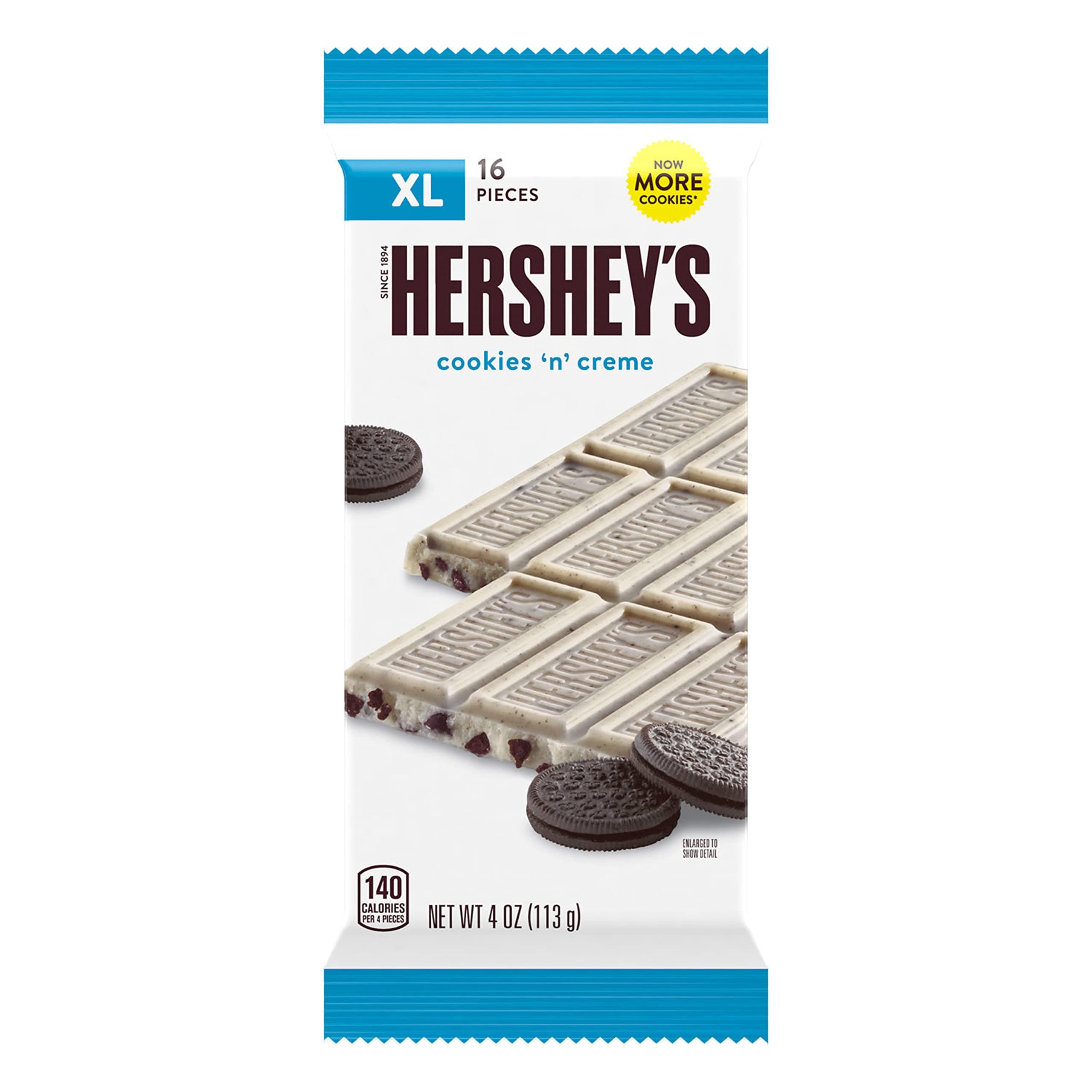 HERSHEY'S Cookies 'n' Creme XL, Candy Bar, 4 oz (16 Pieces) thumbnail 3