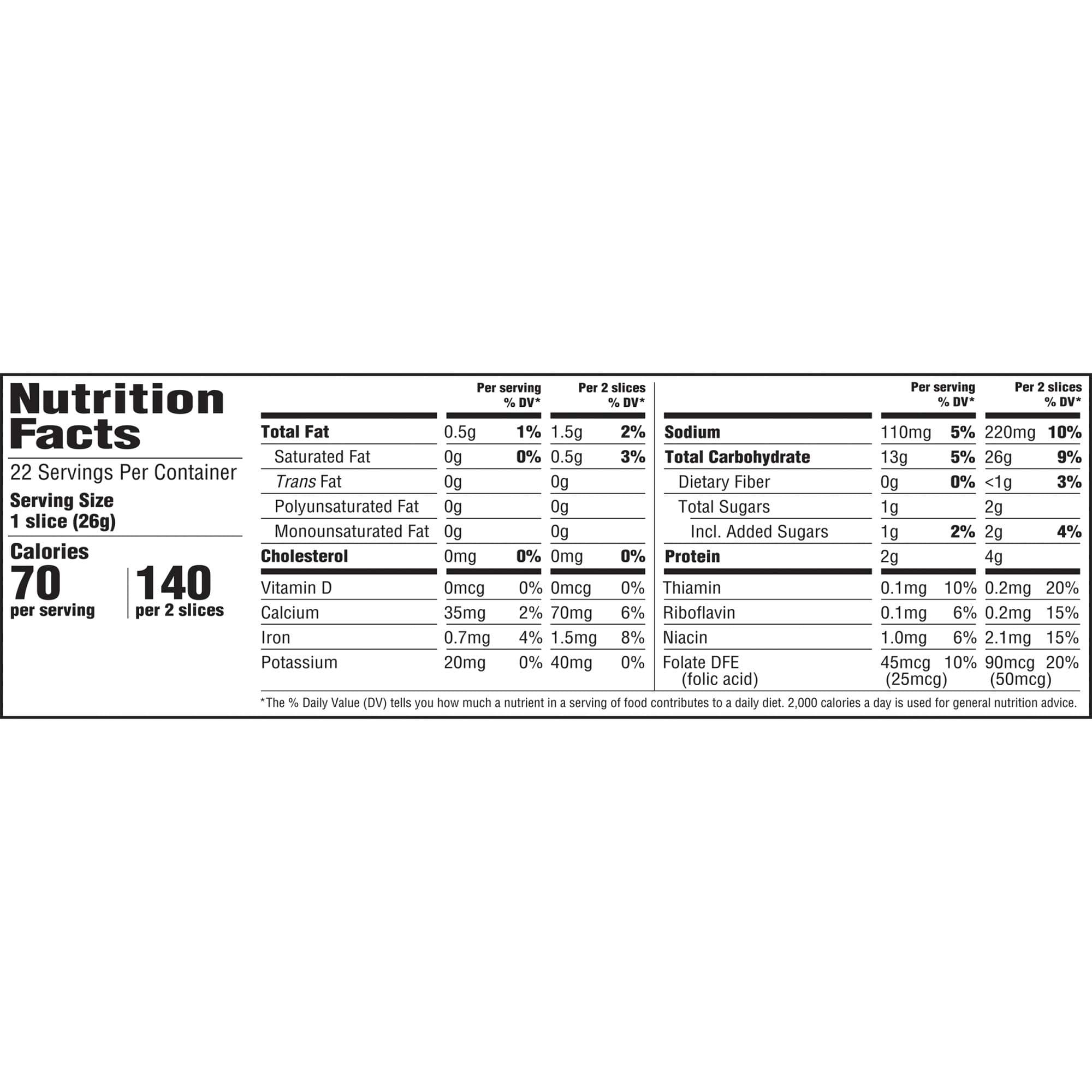 Sara Lee Butter Bread Sandwich Bread, 20 Oz Loaf of Butter Bread With No Artificial Colors or Flavors thumbnail 15