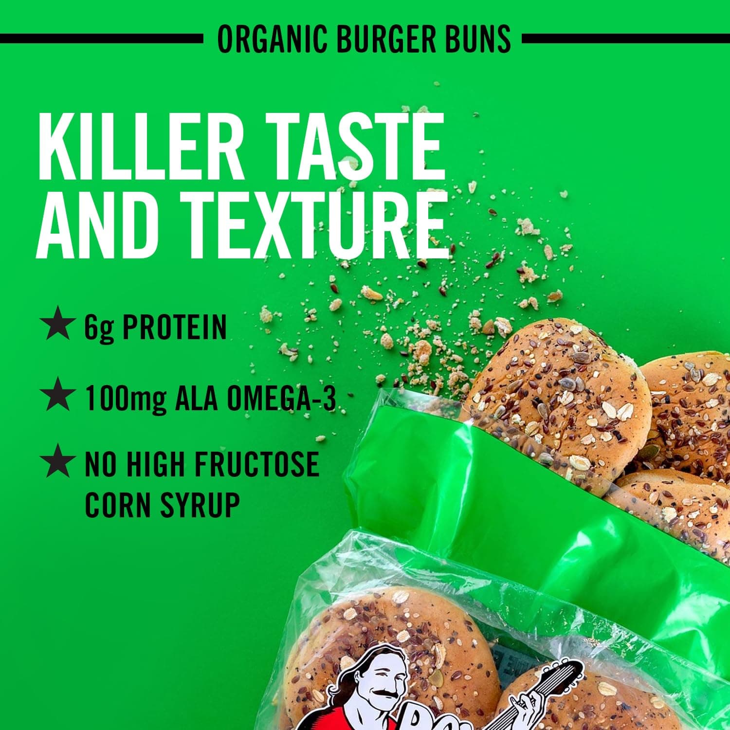 Dave's Killer Bread 21 Whole Grains & Seeds Burger Buns, Organic Hamburger Buns, 8 Count thumbnail 5