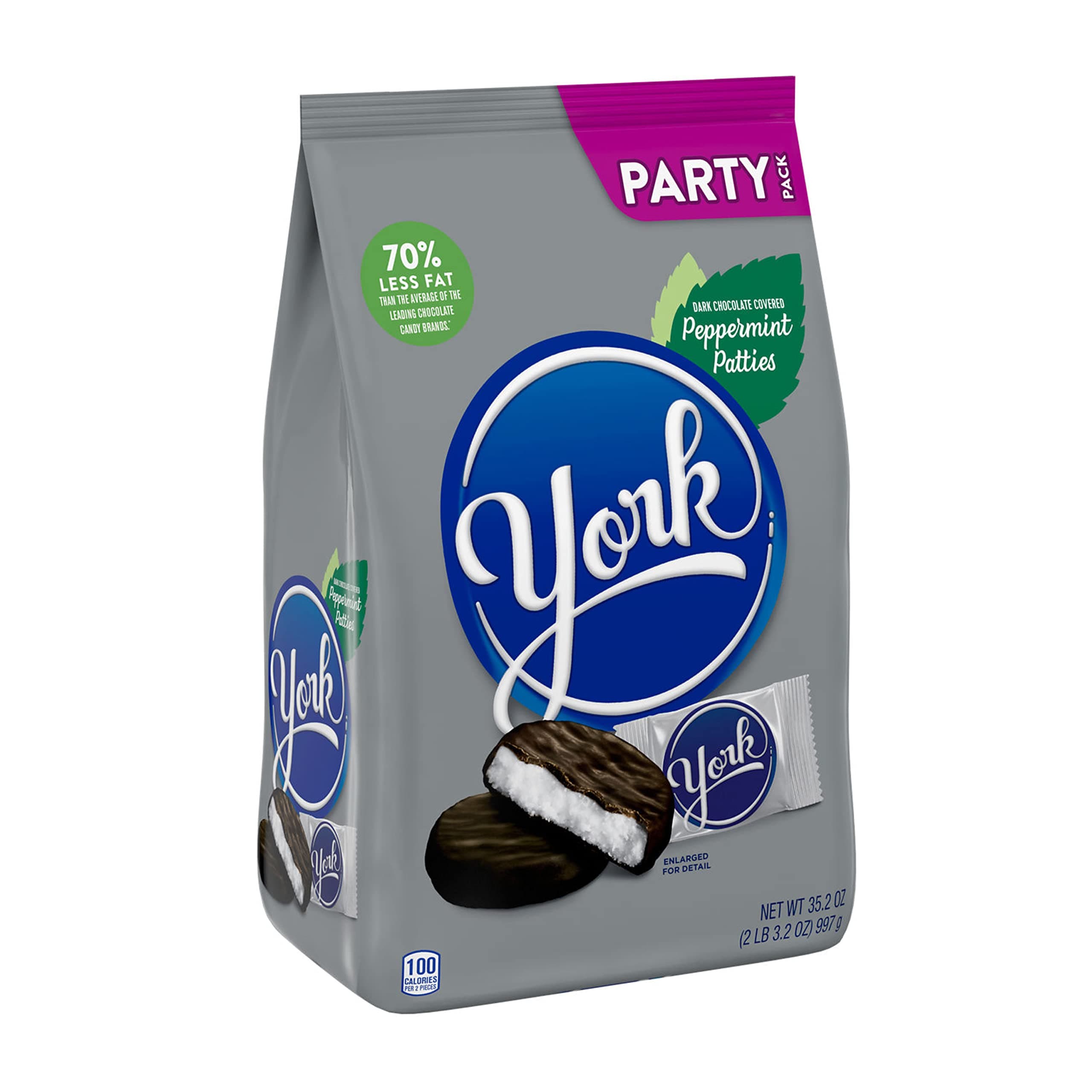 YORK Dark Chocolate Peppermint Pattie Miniatures, Holiday Candy Party Pack, Great Stocking Stuffer 35.2 oz thumbnail 4