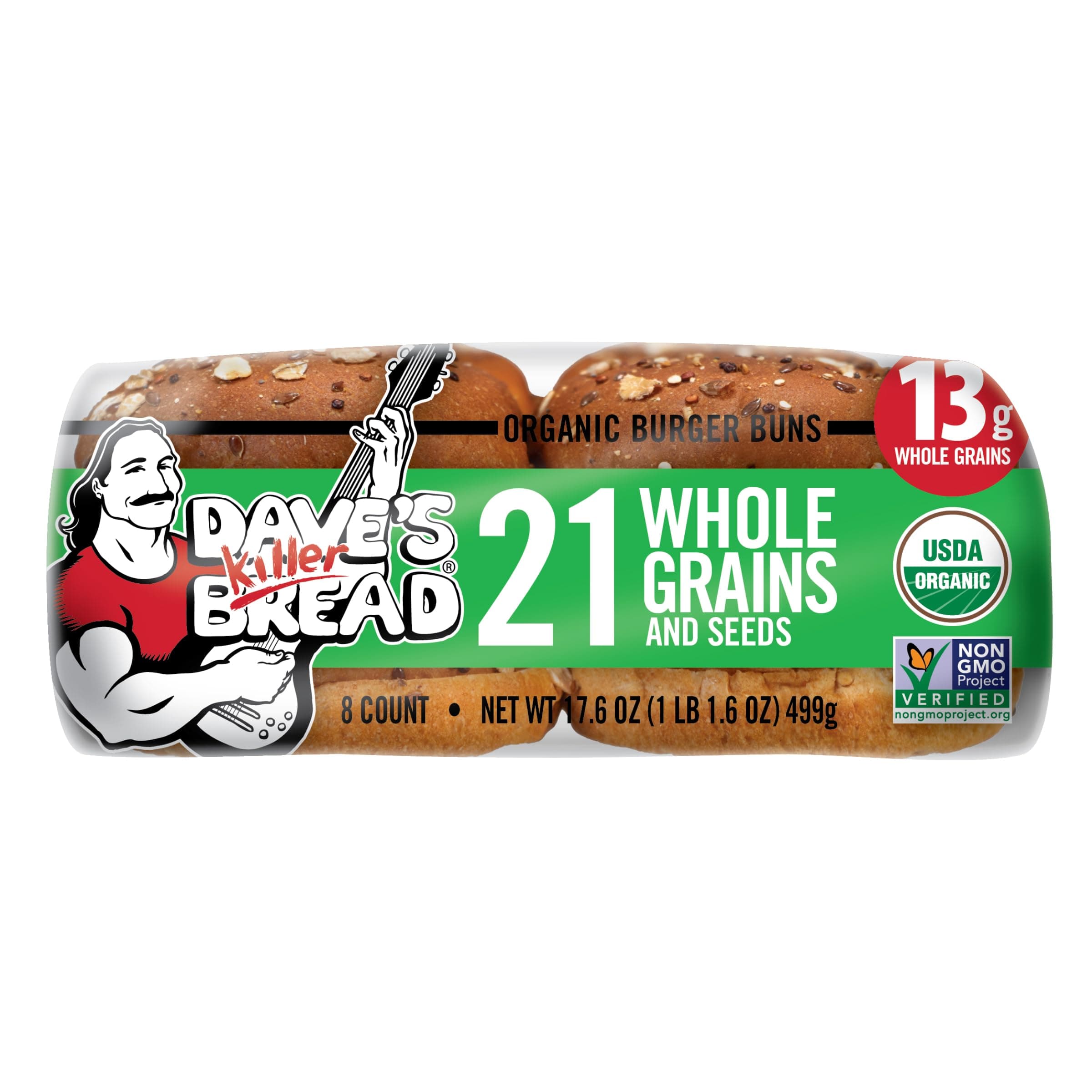 Dave's Killer Bread 21 Whole Grains & Seeds Burger Buns, Organic Hamburger Buns, 8 Count thumbnail 9