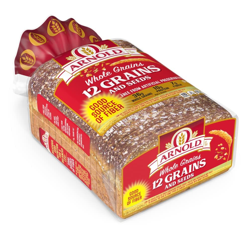 Arnold Whole Grains 12 Grains and Seeds Whole Grain Bread, Bread Free From Artificial Colors, Flavors and Preservatives, 24 oz Loaf thumbnail 11