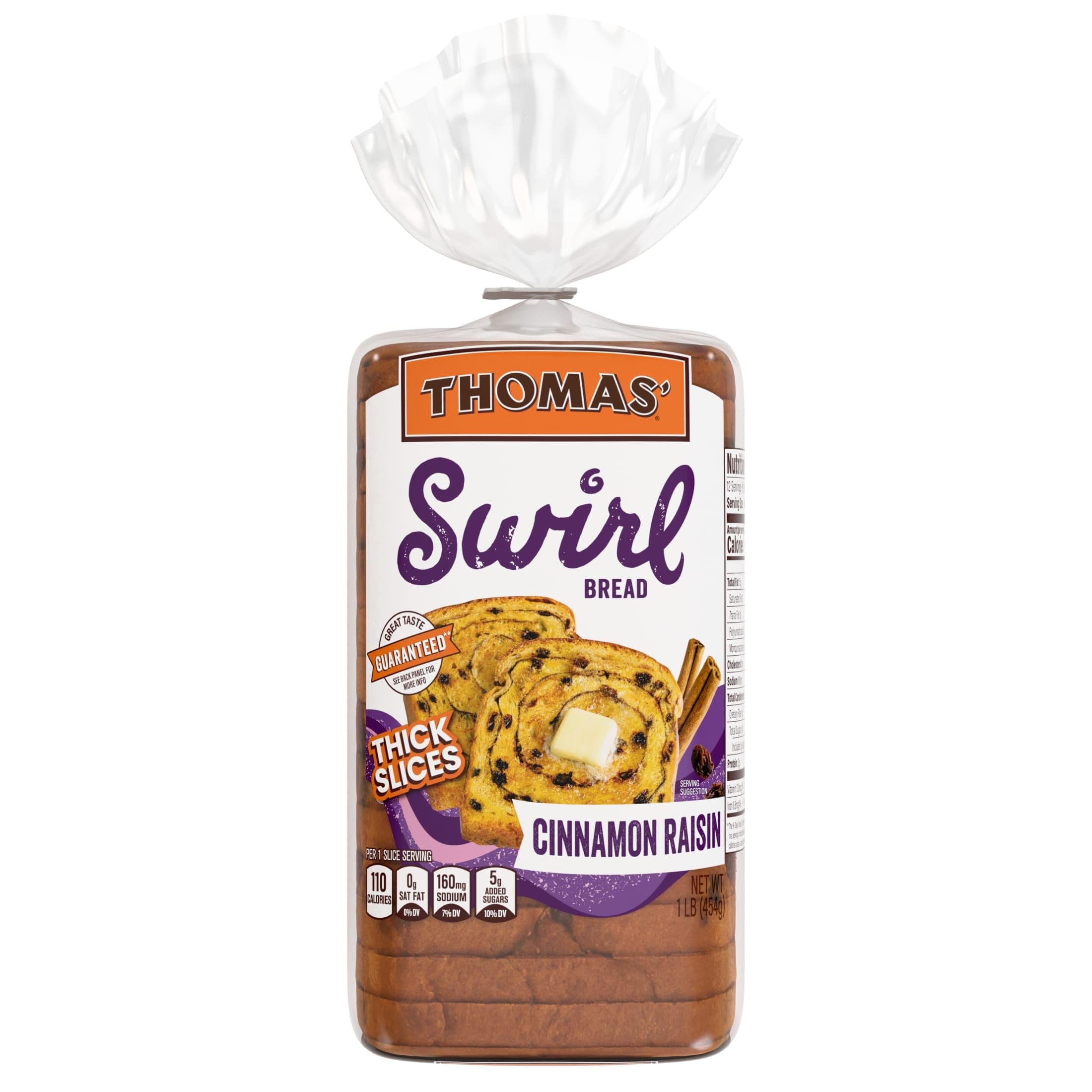 Thomas’ Cinnamon Raisin Swirl Bread, 16 Oz Cinnamon Raisin Bread Loaf thumbnail 7